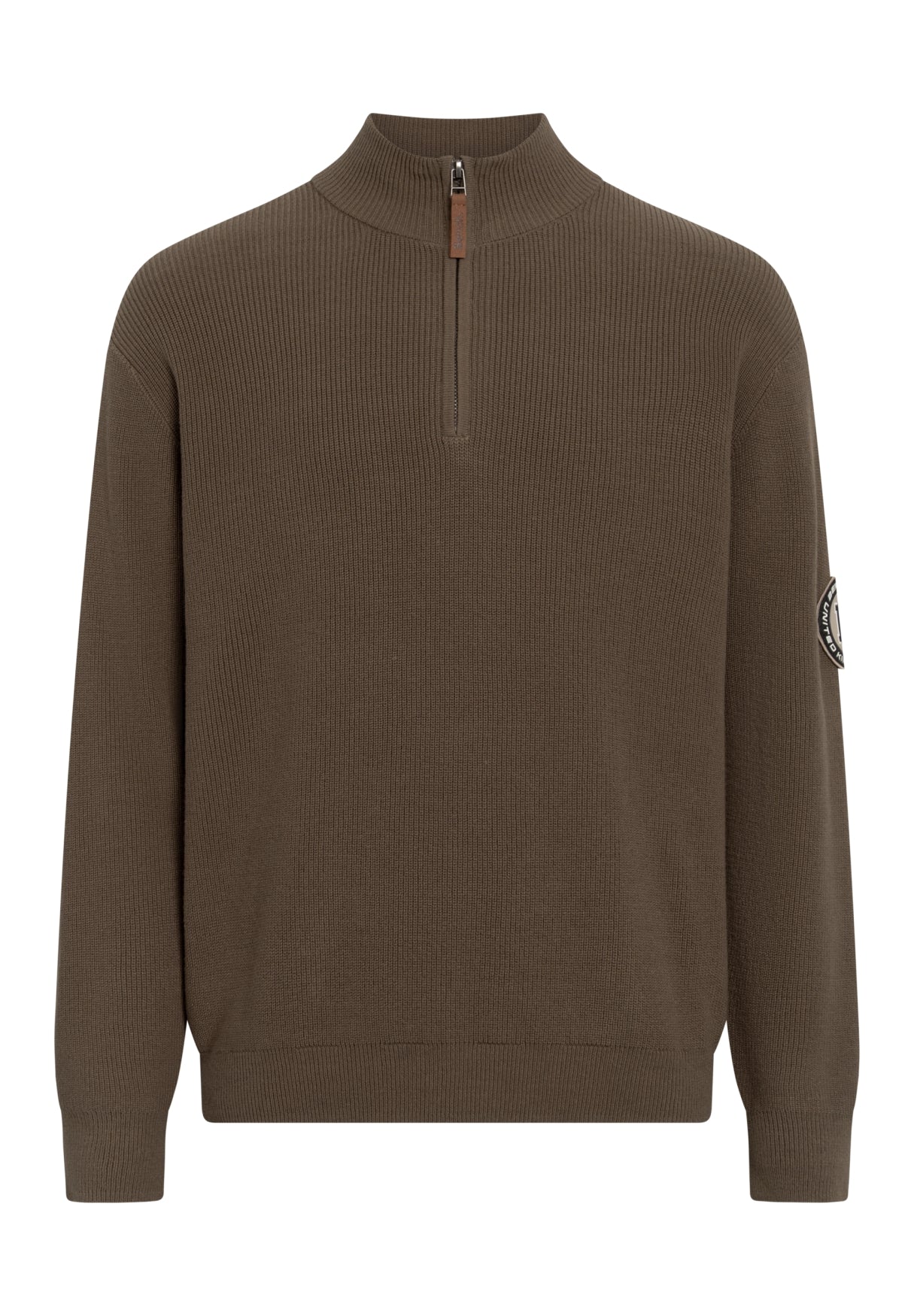 bench-alvar-herren-strickpullover-rustic-brown-viertelzip image 5