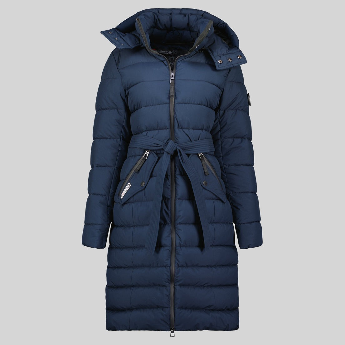 geographical-norway-cabima-damen-parka-khaki-lang-mit-g-rtel image 3