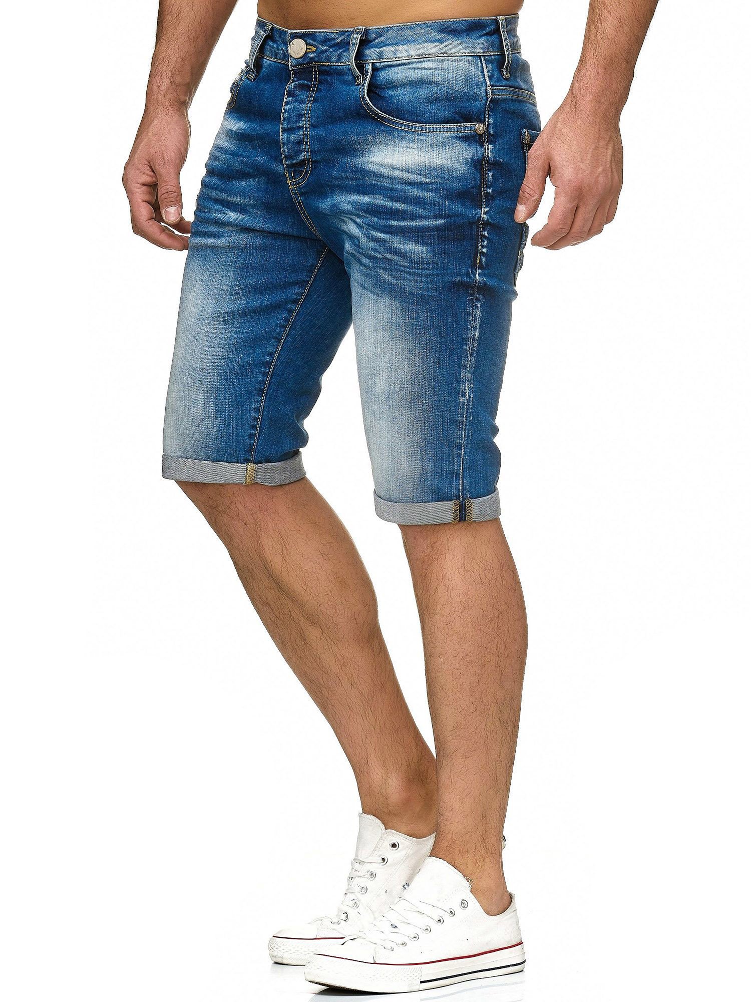 redbridge-shorts-jeans-short-denim-herren-blau-w29-used-look image 5