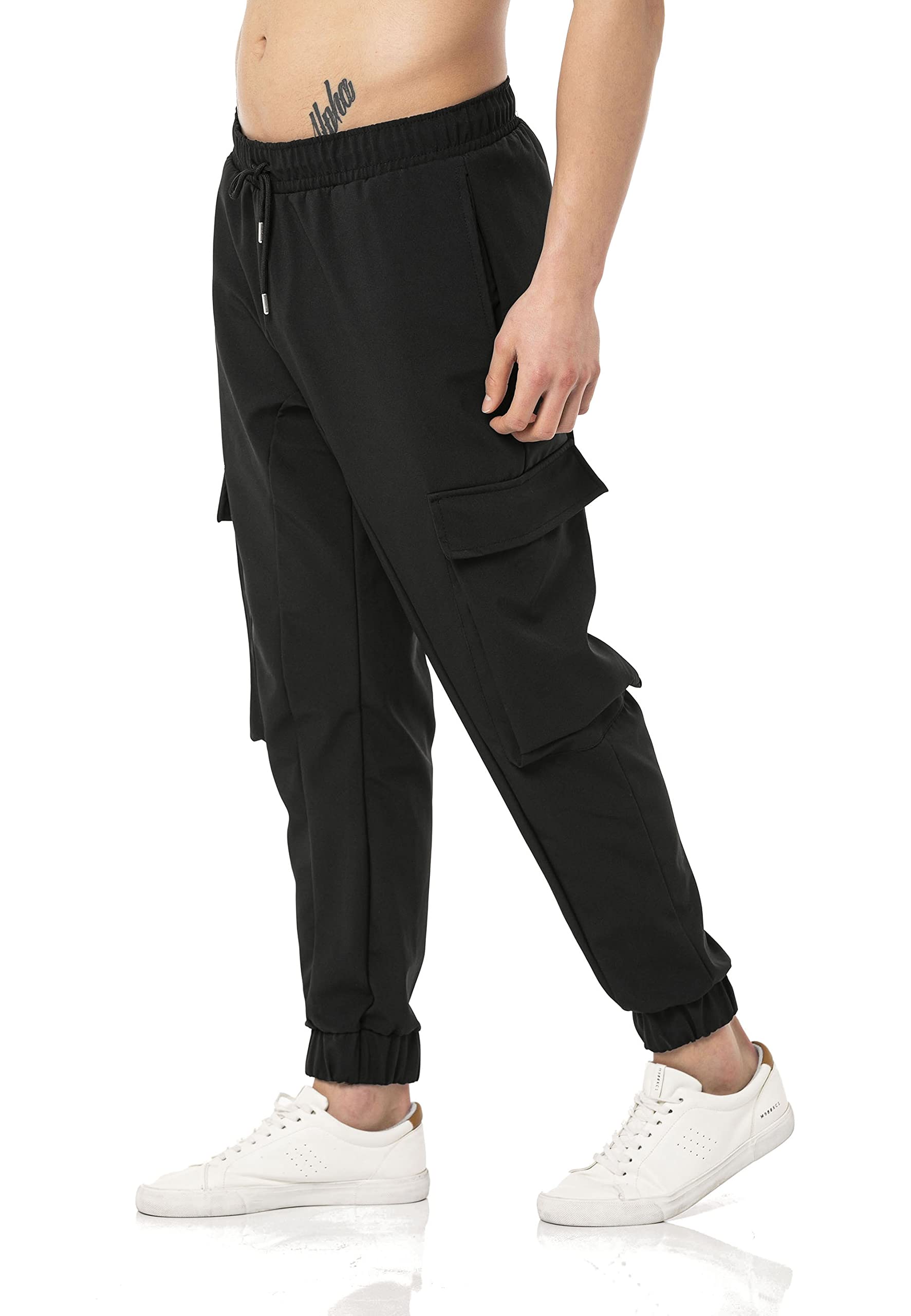 redbridge-cargo-jogger-jogginghose-herren-schwarz-l-mit-taschen image 1