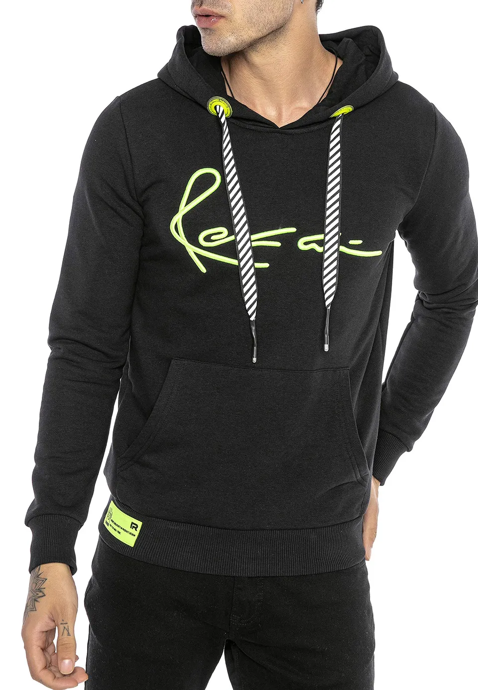 redbridge-hoodie-herren-neon-big-stitch-kapuze-gr-l image 1