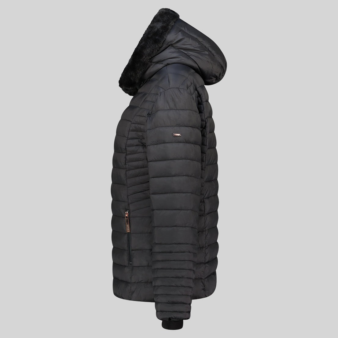 geographical-norway-bumine-damen-steppjacke-schwarz-mit-kapuze image 6