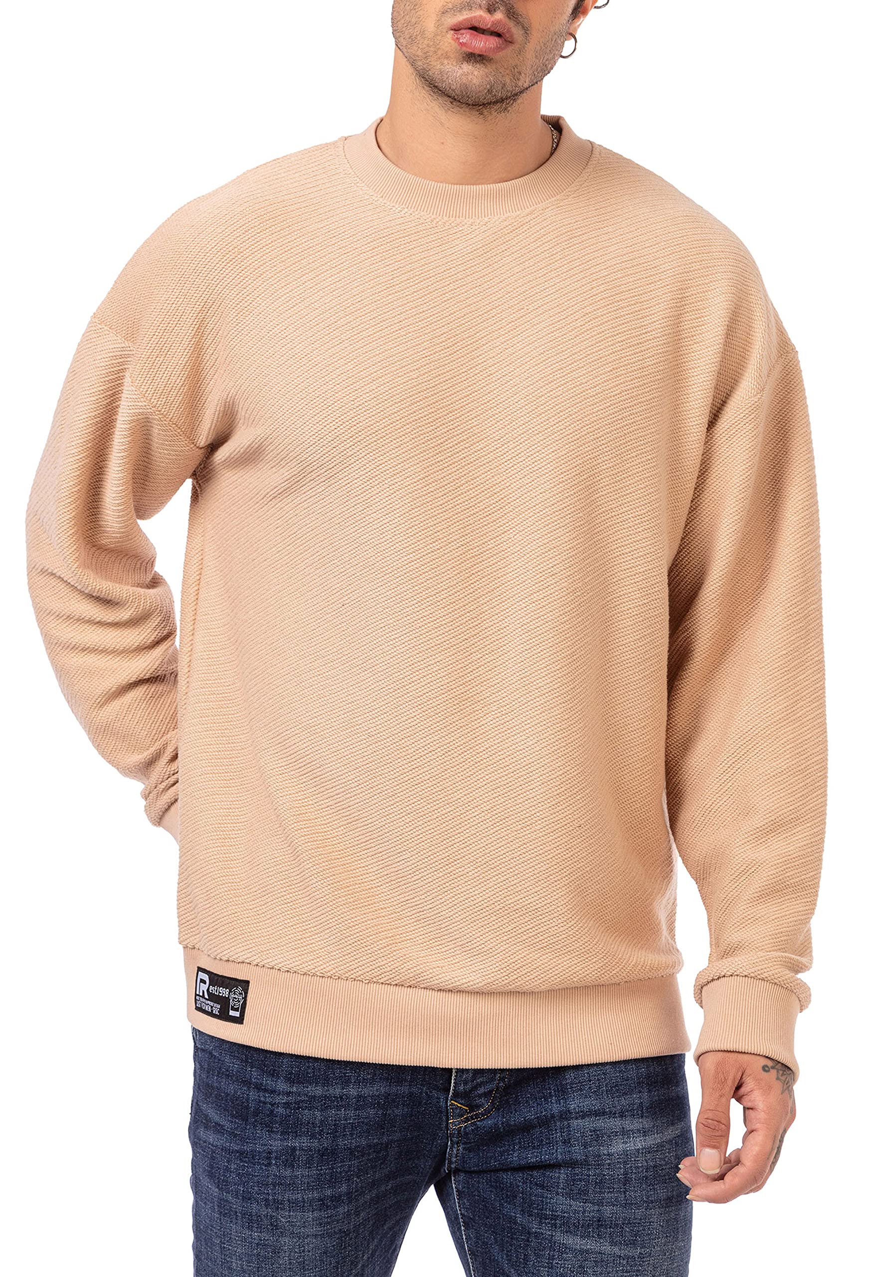 redbridge-strick-pullover-herren-rundhals-sweatshirt-grau image 2