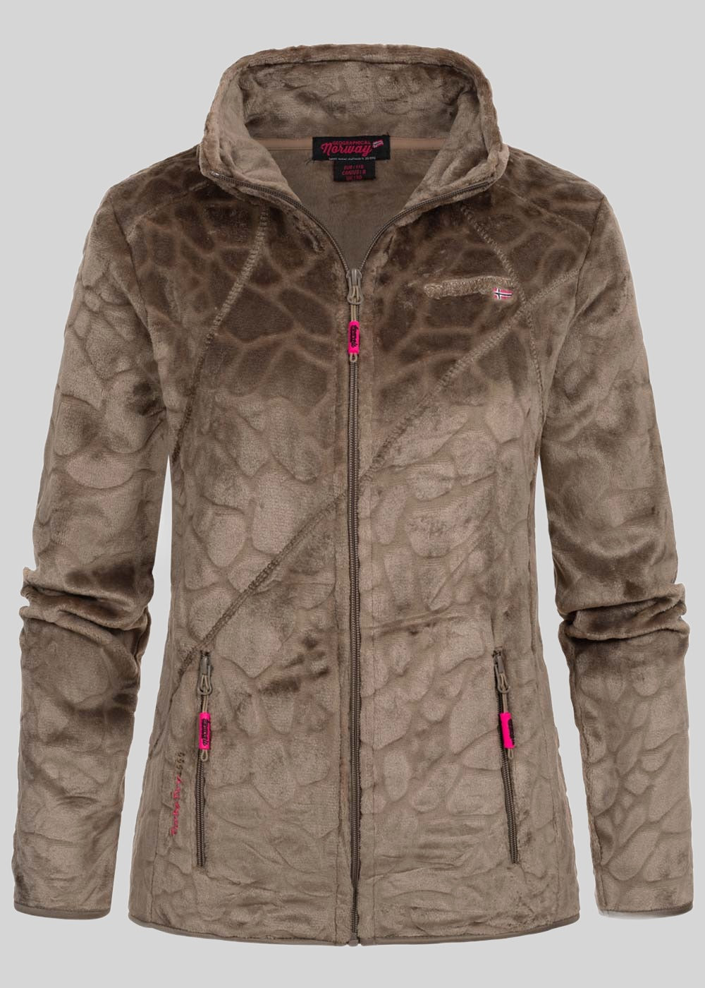 geographical-norway-univers-damen-fleecejacke-schwarz-stickerei image 3