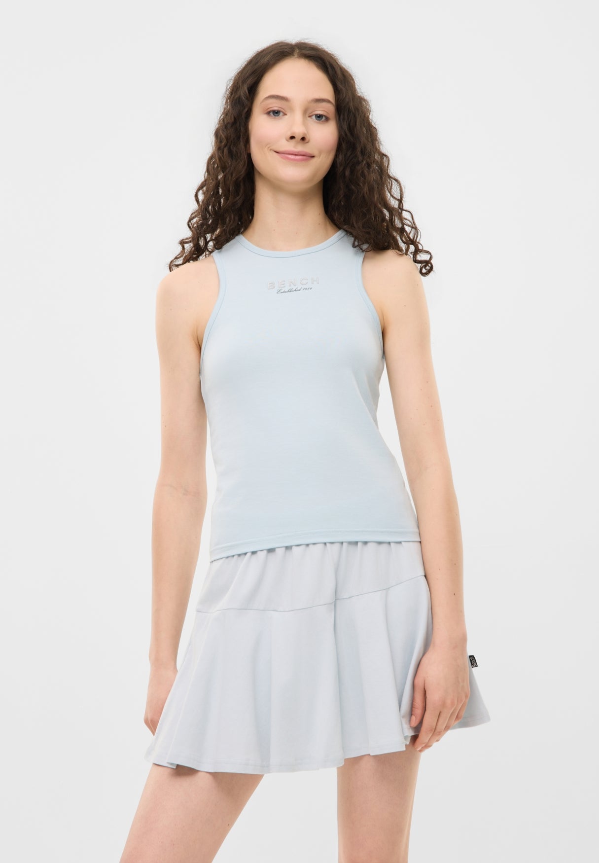 bench-cassy-tanktop-damen-baby-blue-slim-fit-baumwolle image 2