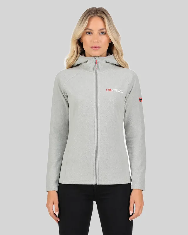 geographical-norway-tugood-fleecejacke-damen-hellgrau-leicht image 1
