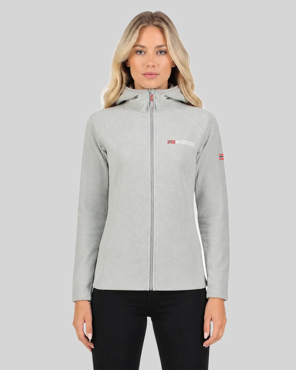 geographical-norway-tugood-fleecejacke-damen-hellgrau-leicht image 1