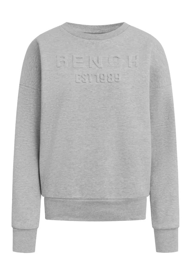bench-avyanna-sweatshirt-damen-grey-marl-logo-print image 1