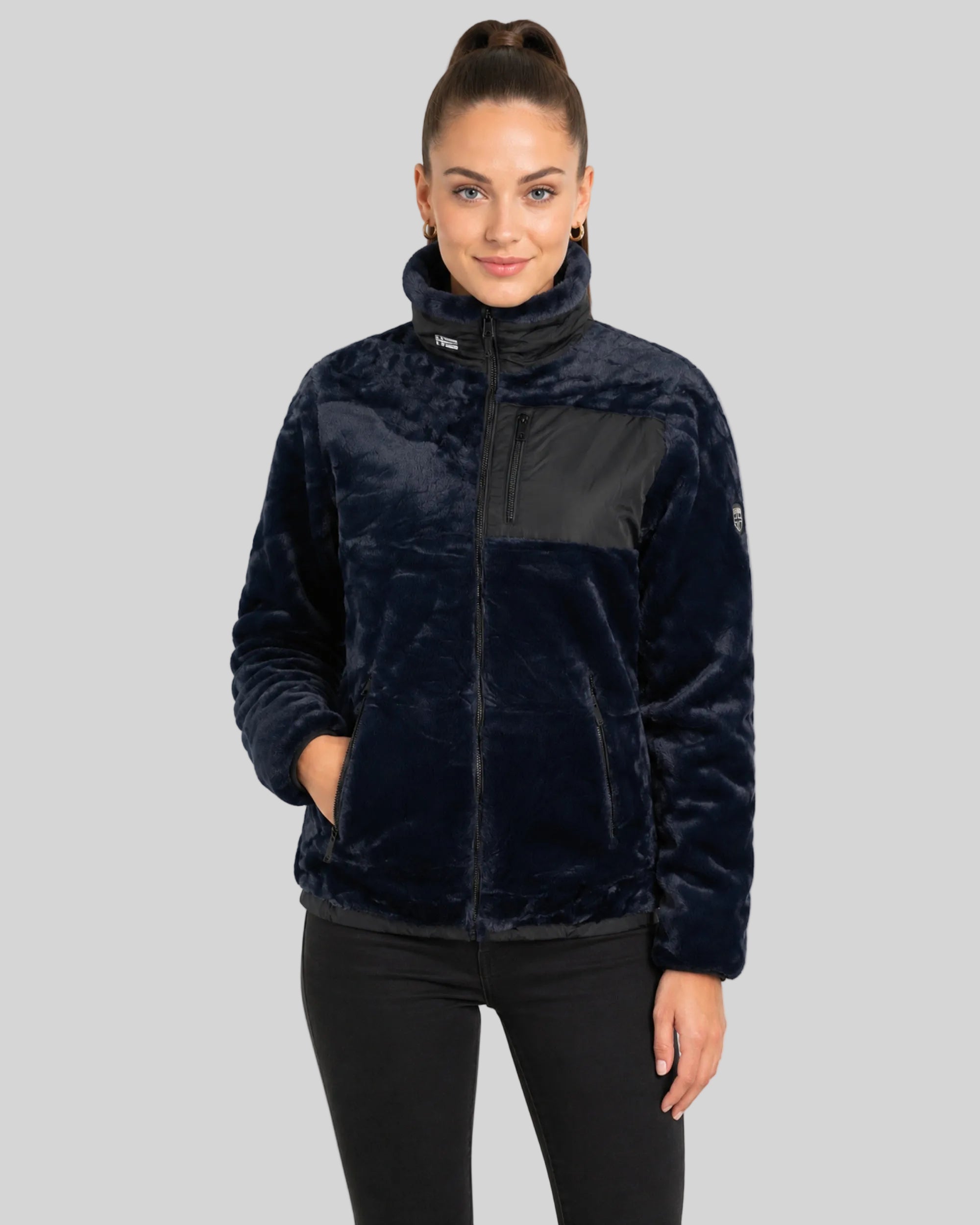 geographical-norway-dorothee-fleecejacke-marine-warme-polaire image 1