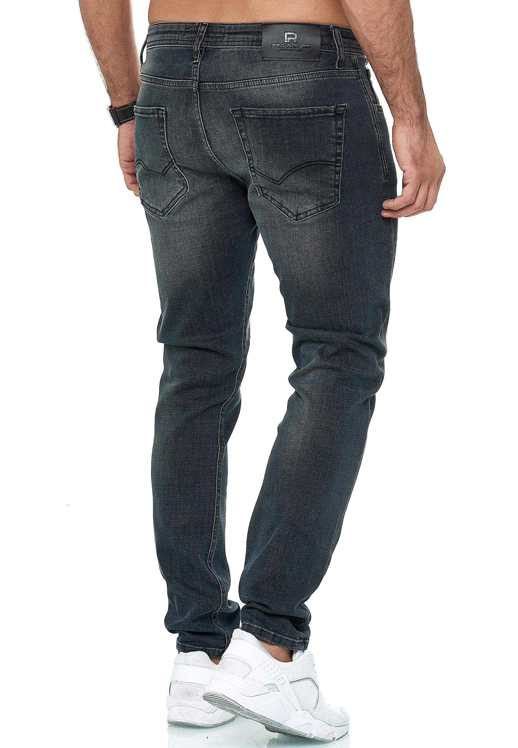 redbridge-jeans-regular-slim-fit-herren-denim-hose-blau-stretch image 4