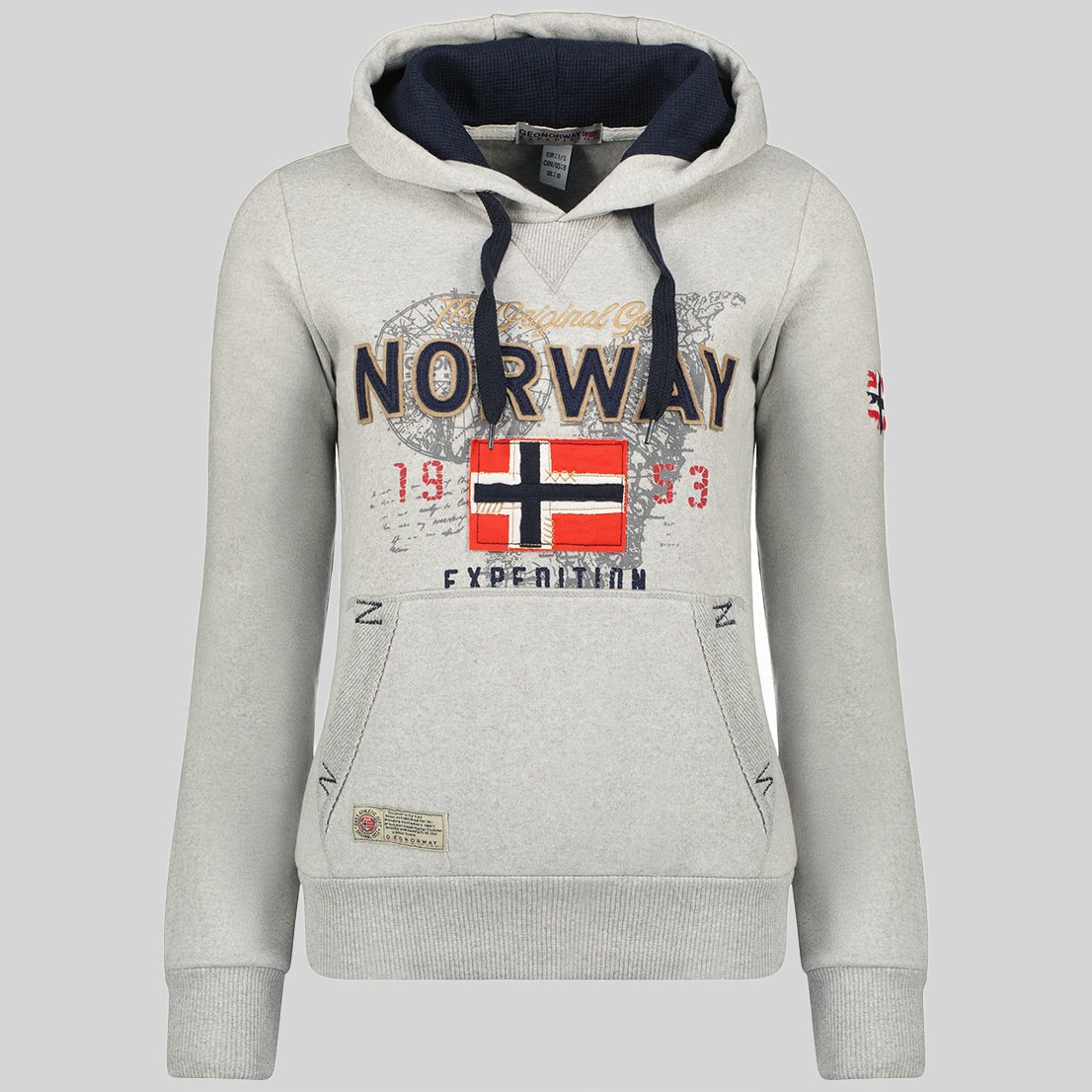 geographical-norway-guitre-damen-hoodie-sweatshirt-schwarz-print image 5
