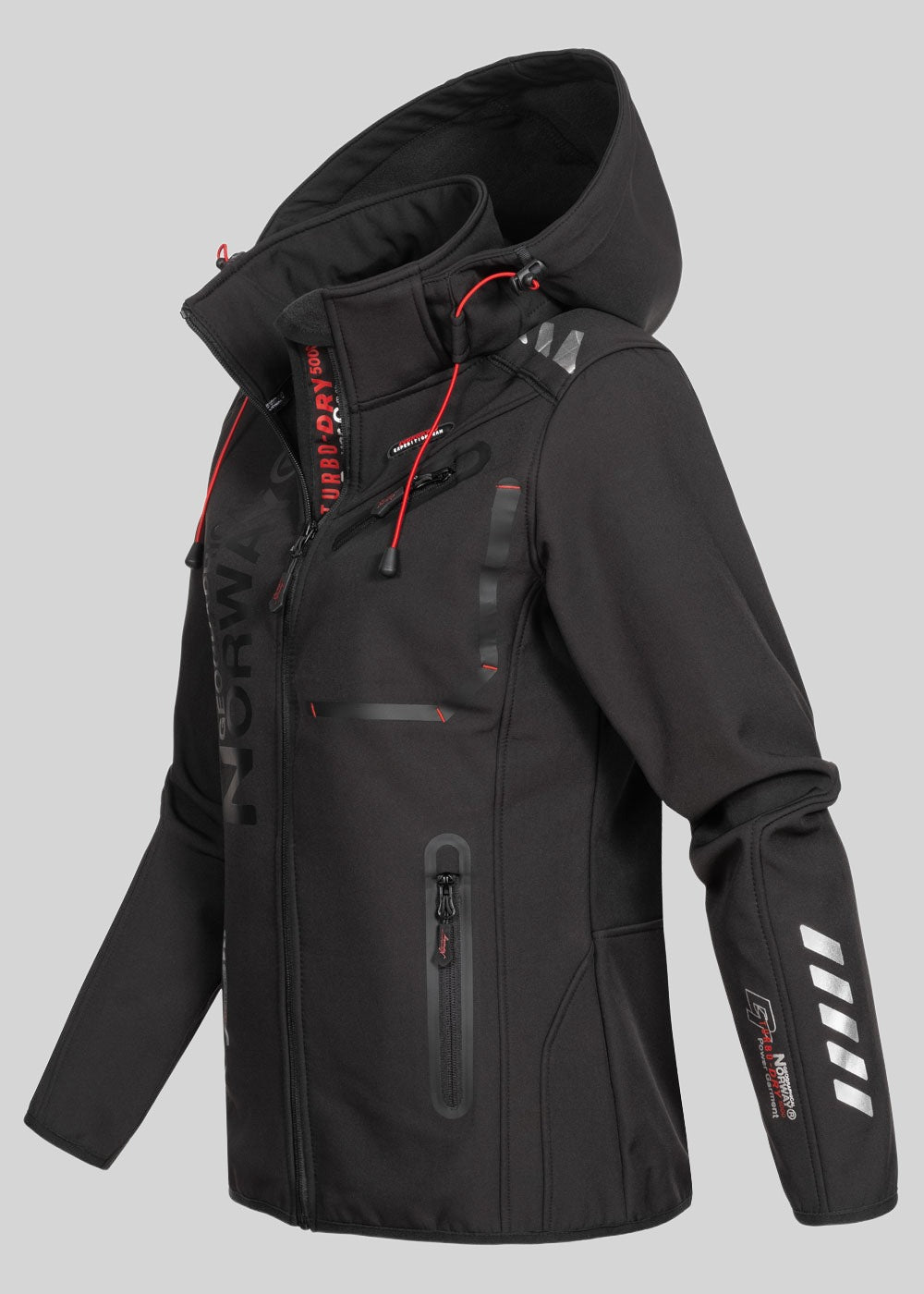 geographical-norway-reine-softshelljacke-damen-schwarz-orange image 6