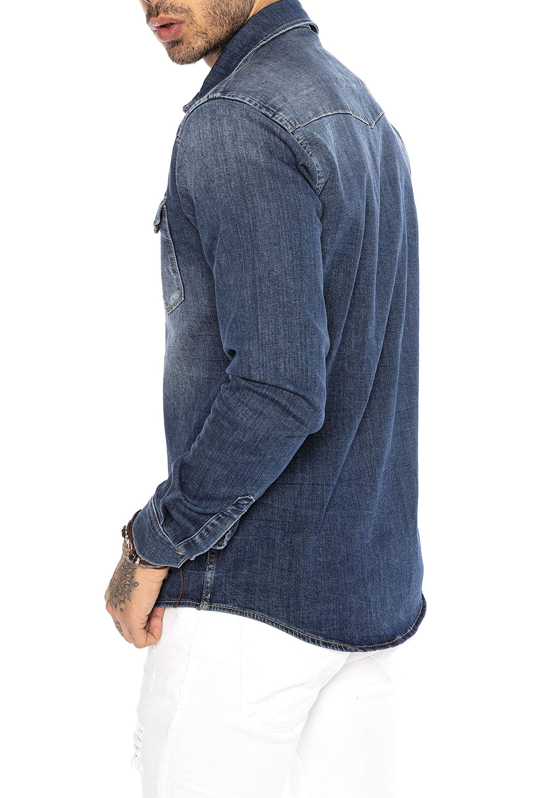 redbridge-premium-denim-jeanshemd-herren-langarm-regular image 4