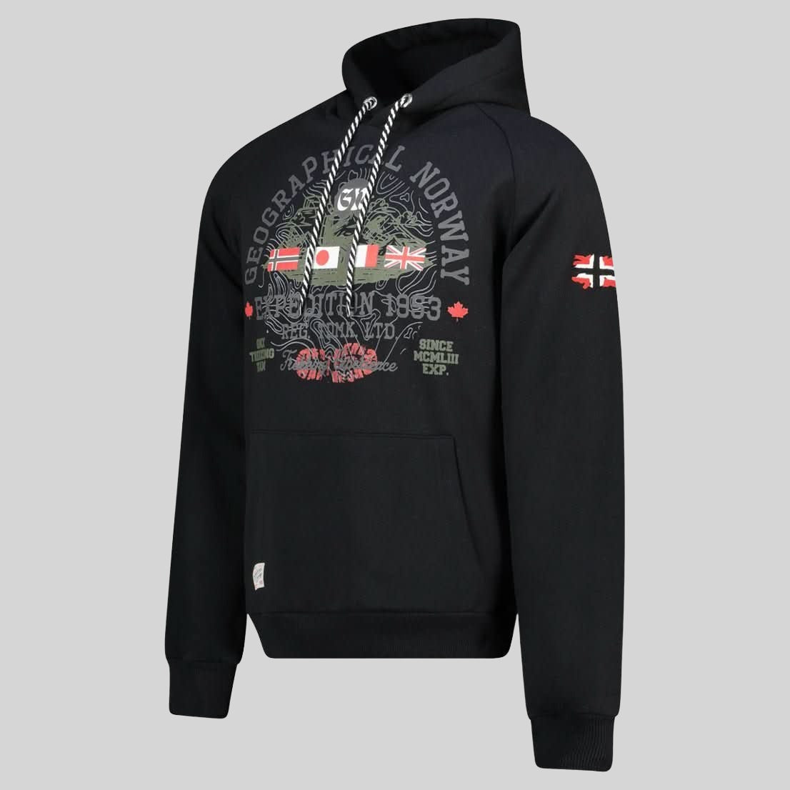 geographical-norway-gexpe-hoodie-schwarz-kapuzenpullover-baumwolle image 4