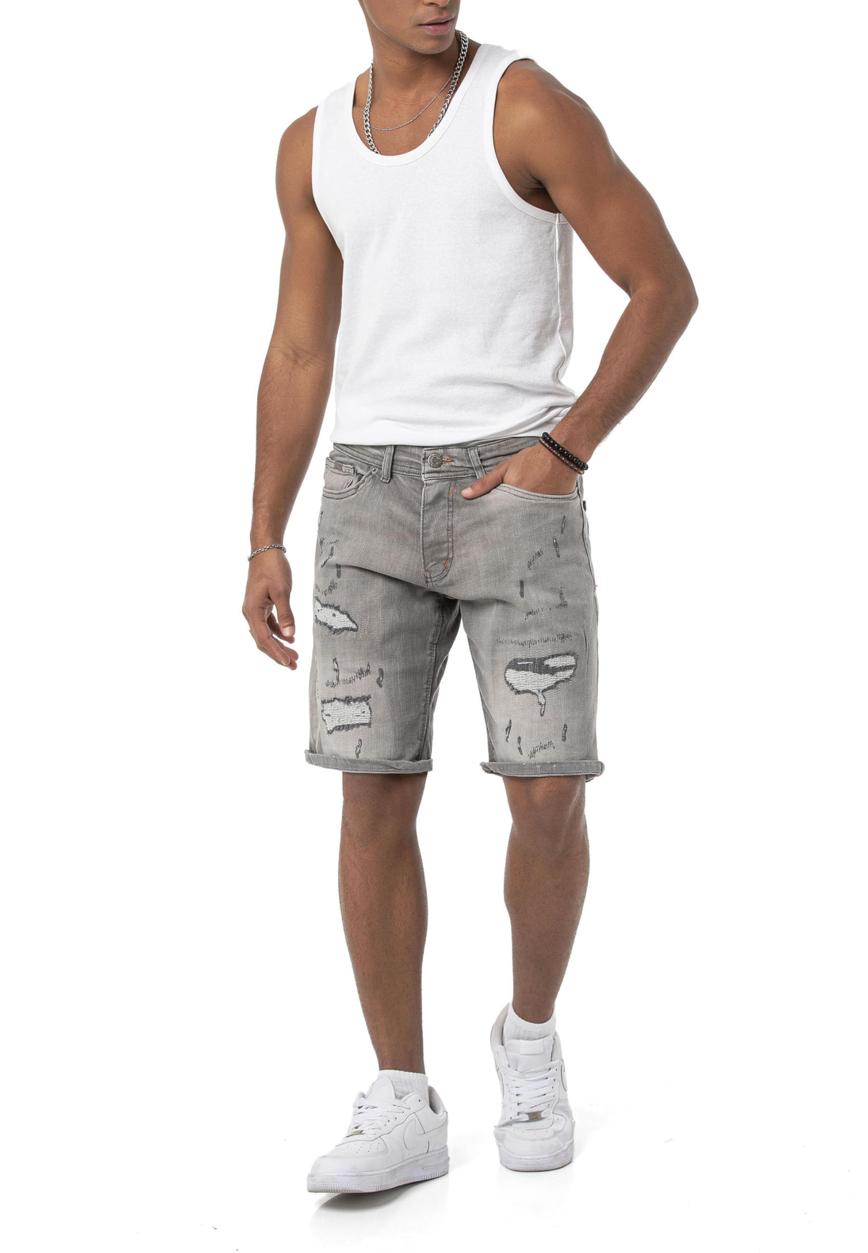 redbridge-shorts-m4897-jeans-shorts-herren-denim-distressed image 6