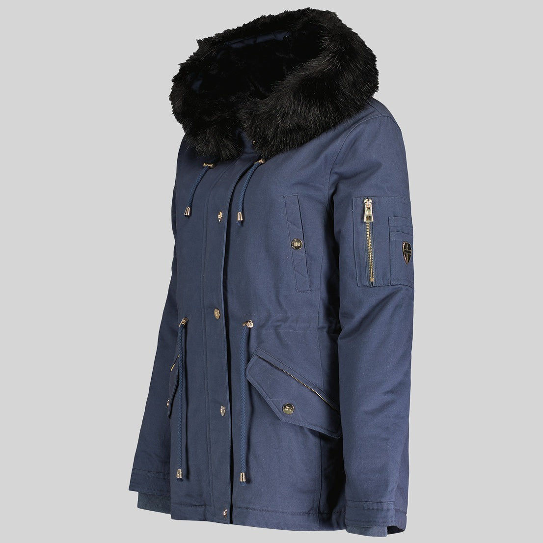 geographical-norway-boldina-parka-damen-marine-kunstfell image 4