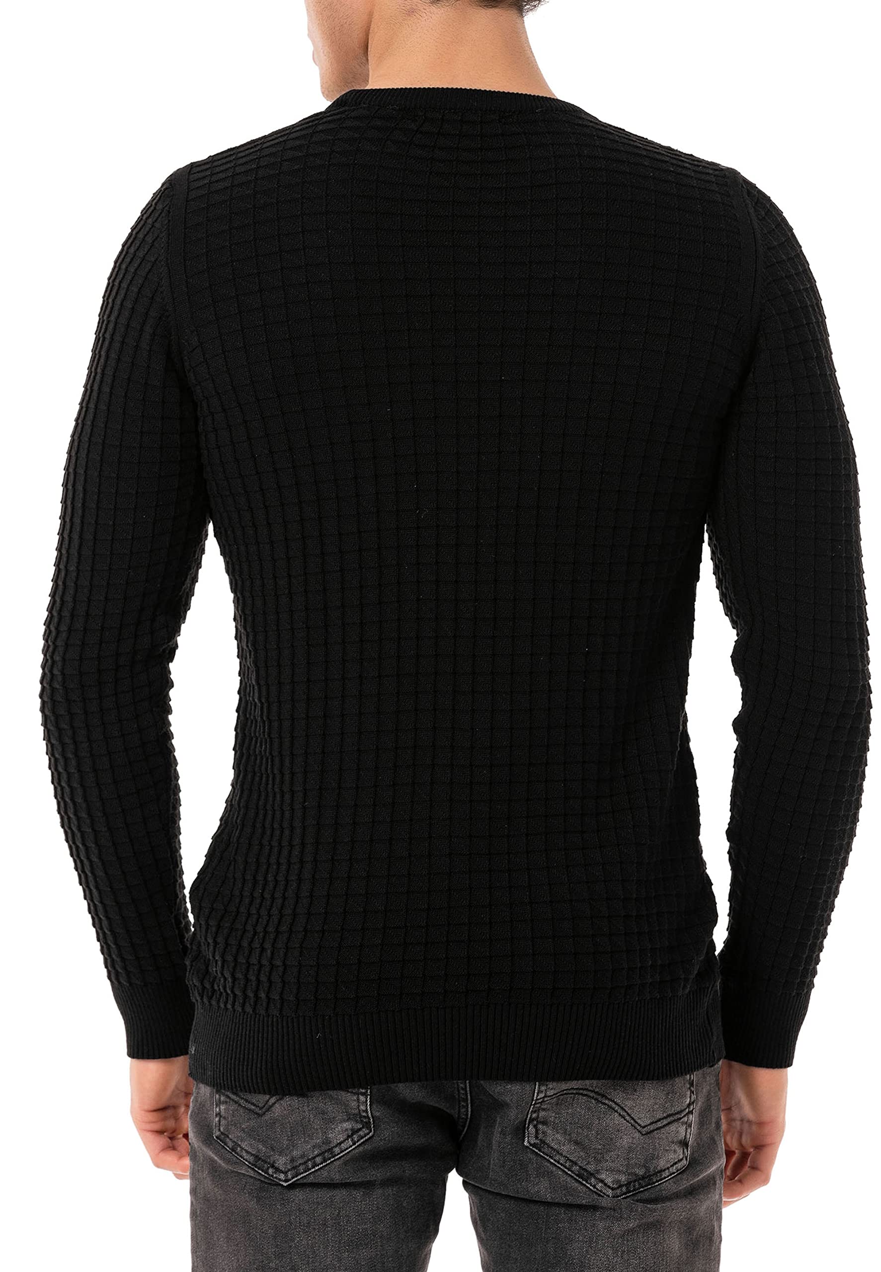 redbridge-strickpullover-herren-baumwolle-schwarz-wei image 3