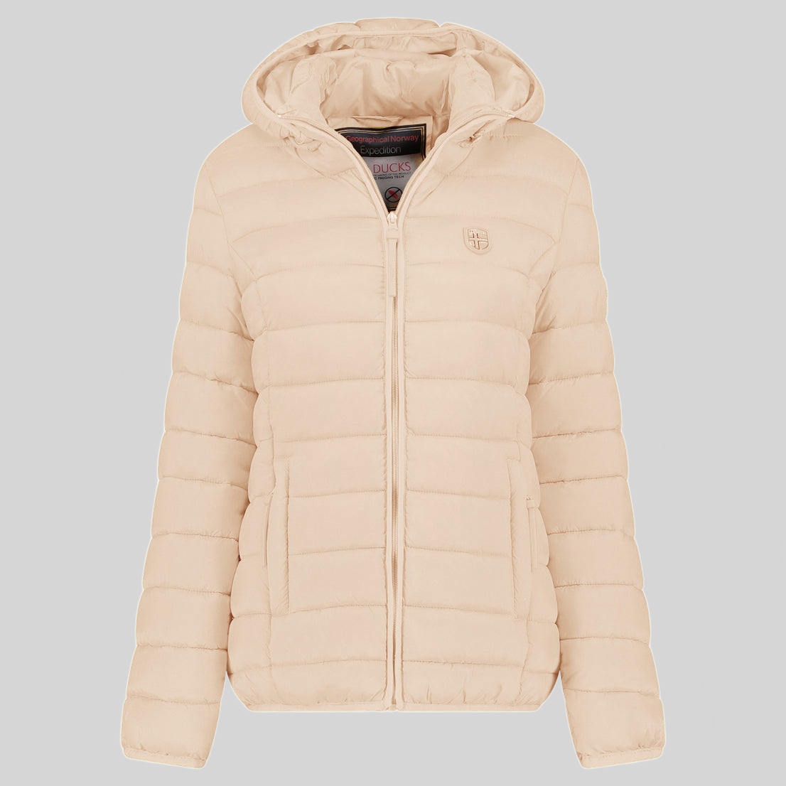 geographical-norway-atikotal-hood-damen-steppjacke-beige image 3