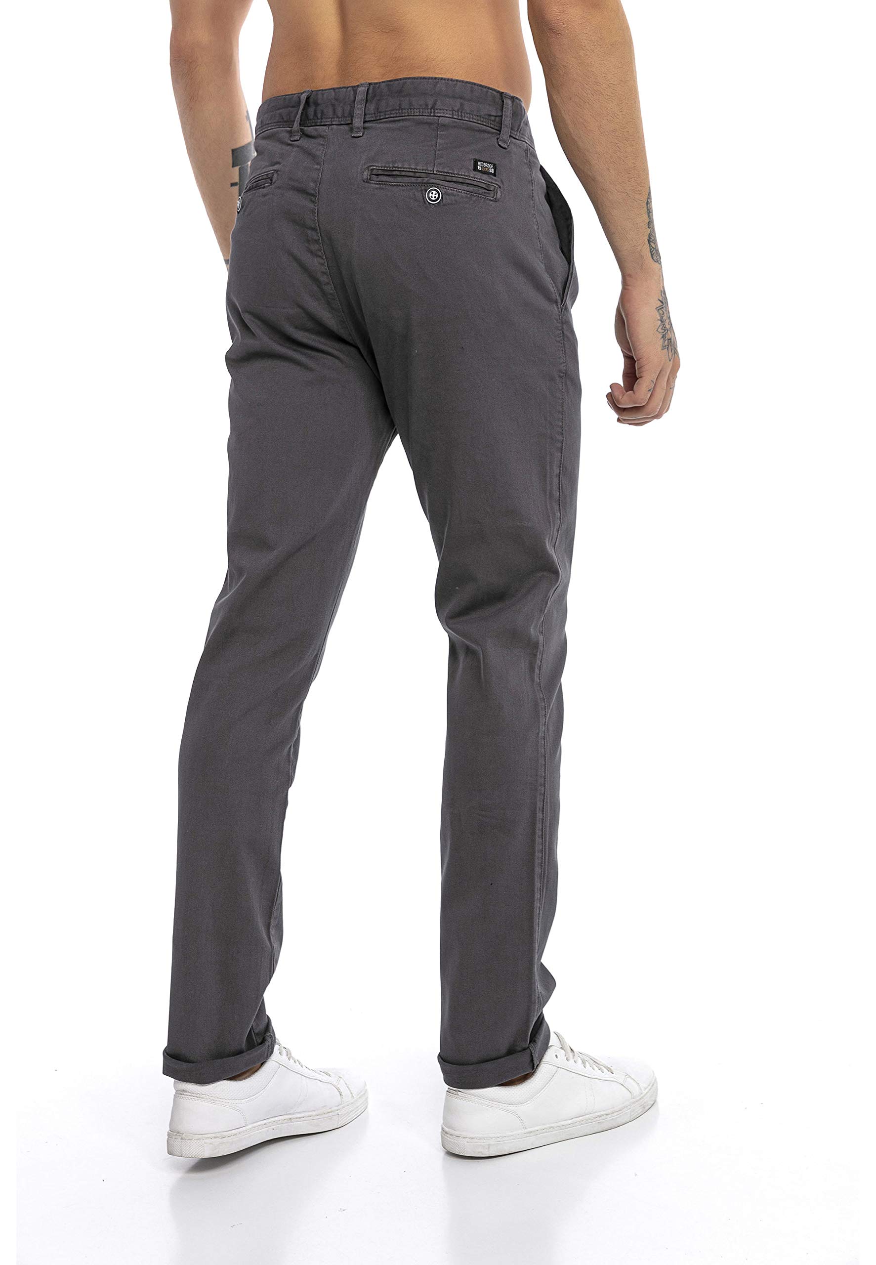 redbridge-hosen-chino-pants-straight-leg-chinohose-schwarz image 4