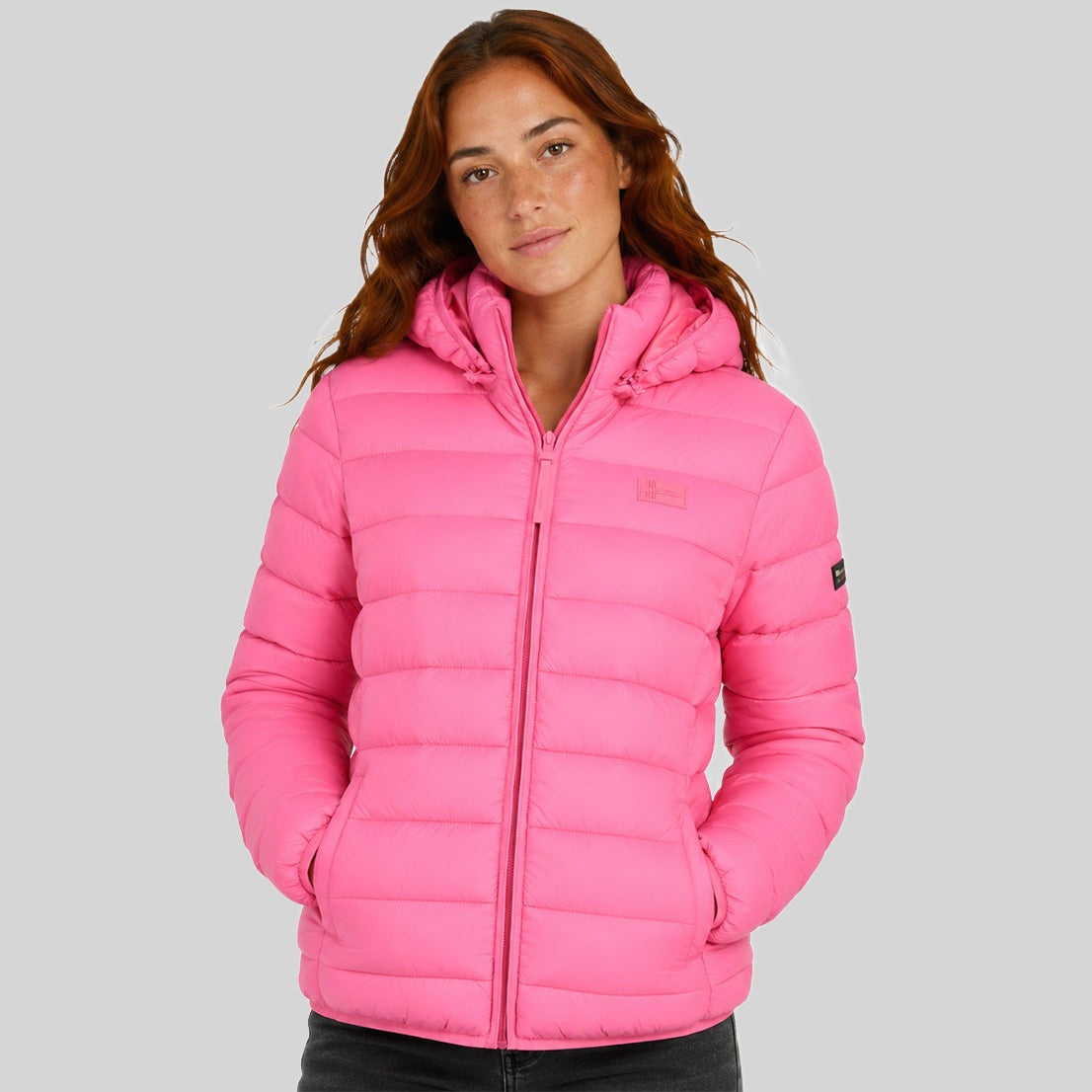 geographical-norway-atichoko-hood-steppjacke-damen-rosa-gesteppt image 1