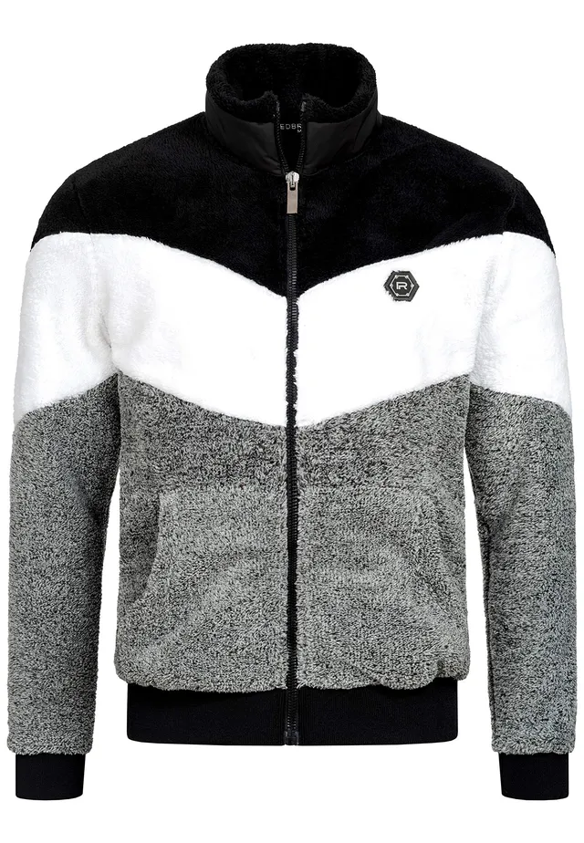 redbridge-arrow-teddyfell-sweatjacke-herren-mit-rei-verschluss image 1