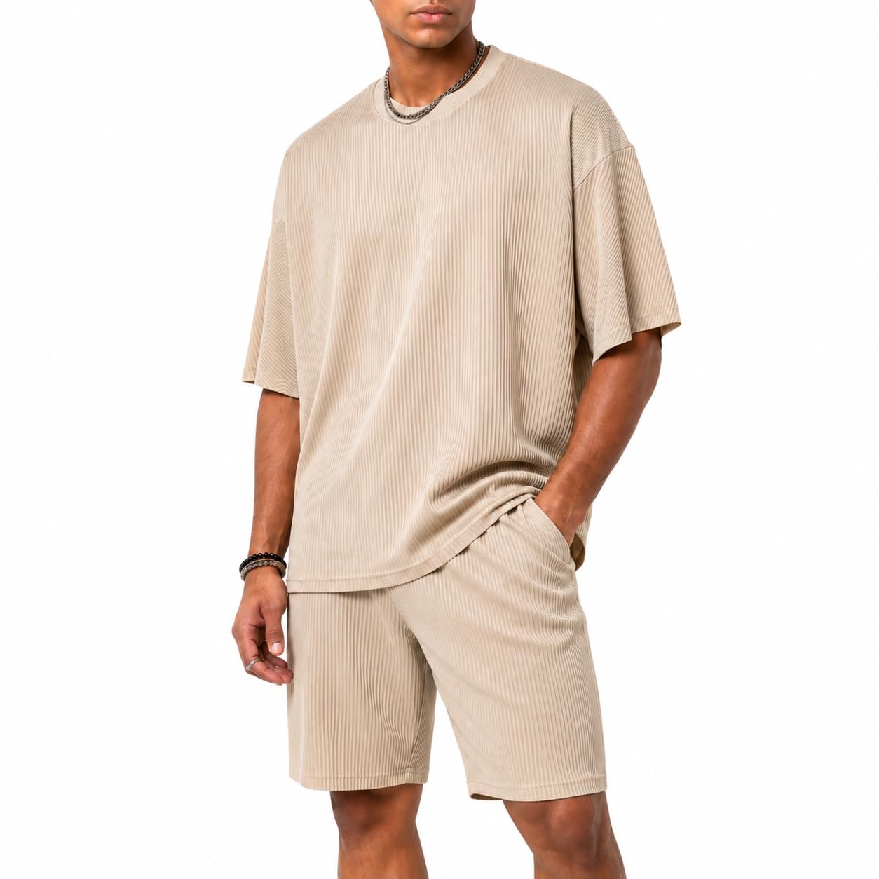 redbridge-sommer-set-t-shirt-shorts-beige-gr-e-s image 1