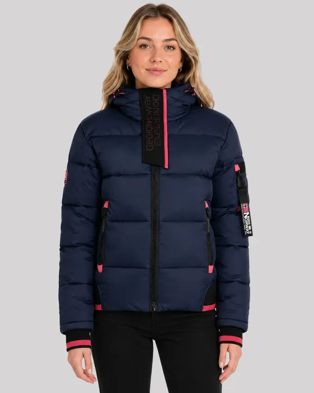 geographical-norway-calix-blouson-marine-rose-steppjacke-kapuze image 1