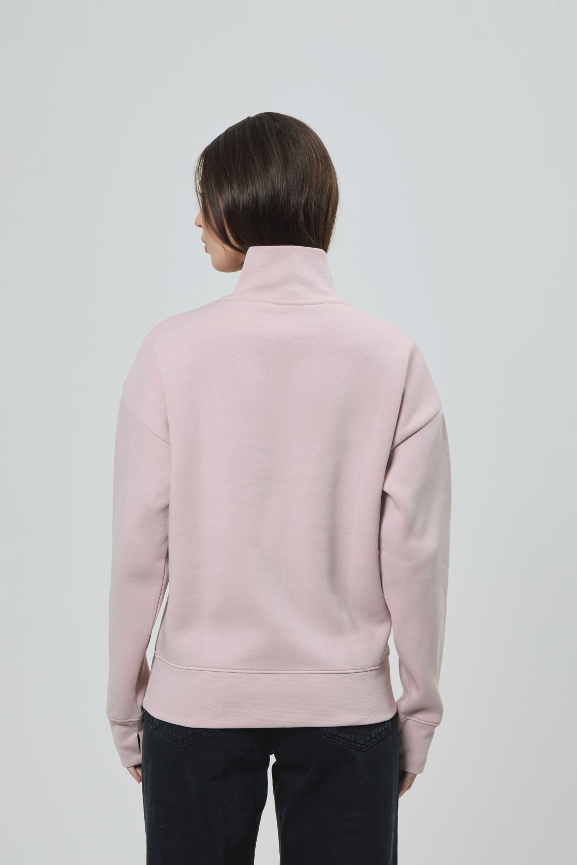 bench-huntley-damen-halfzip-sweater-dusky-rose-logo image 3