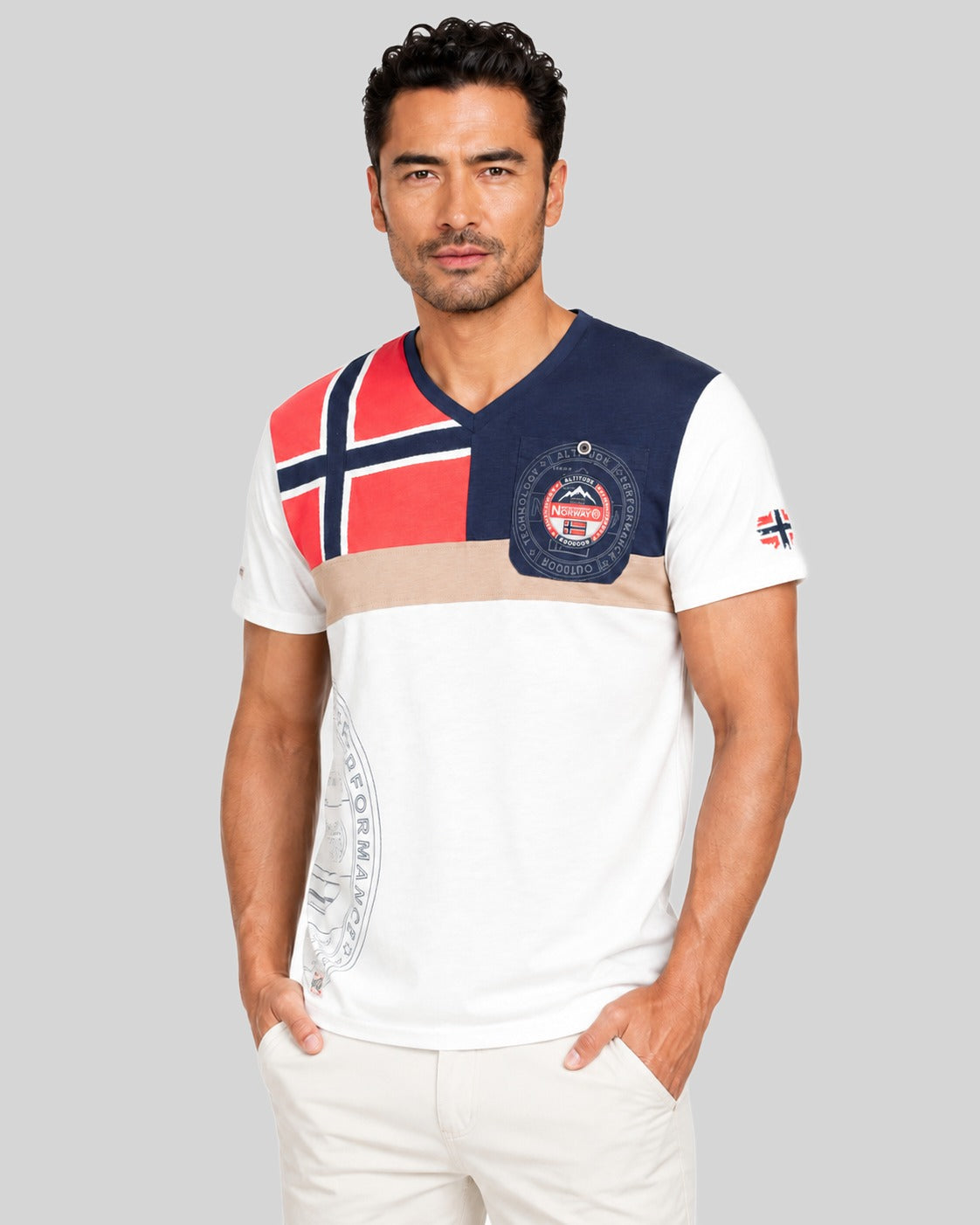 geographical-norway-j-flag-t-shirt-herren-schwarz-l-baumwolle image 3