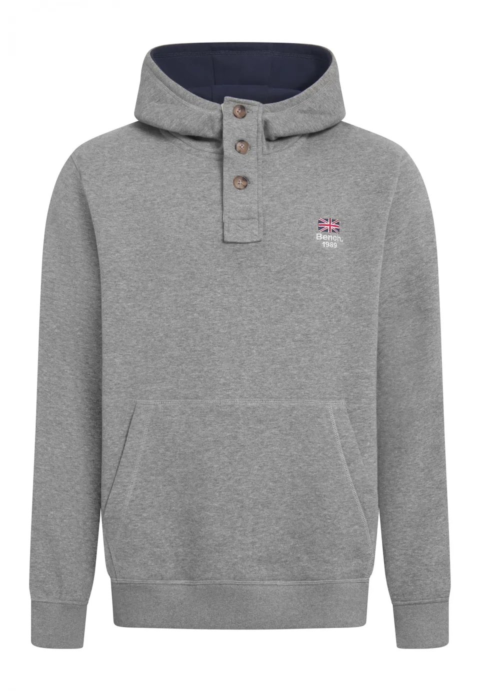 bench-kalmar-hoodie-herren-maritime-blue-knopfleiste image 1