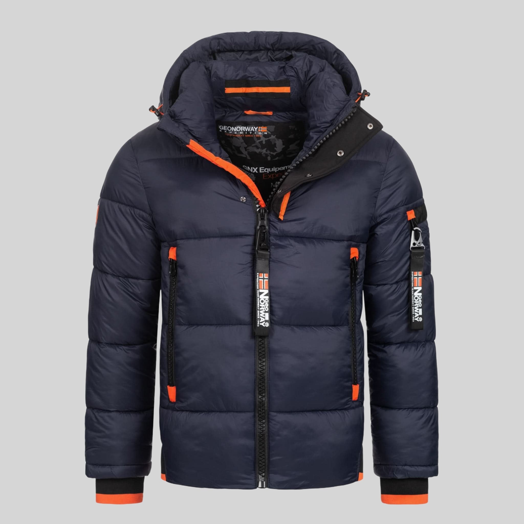 geographical-norway-calix-herren-blouson-schwarz-steppjacke-kapuze image 8