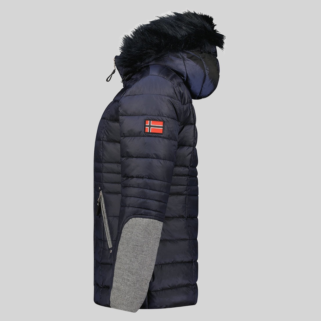 geographical-norway-belete-damen-parka-schwarz-fellkapuze image 5