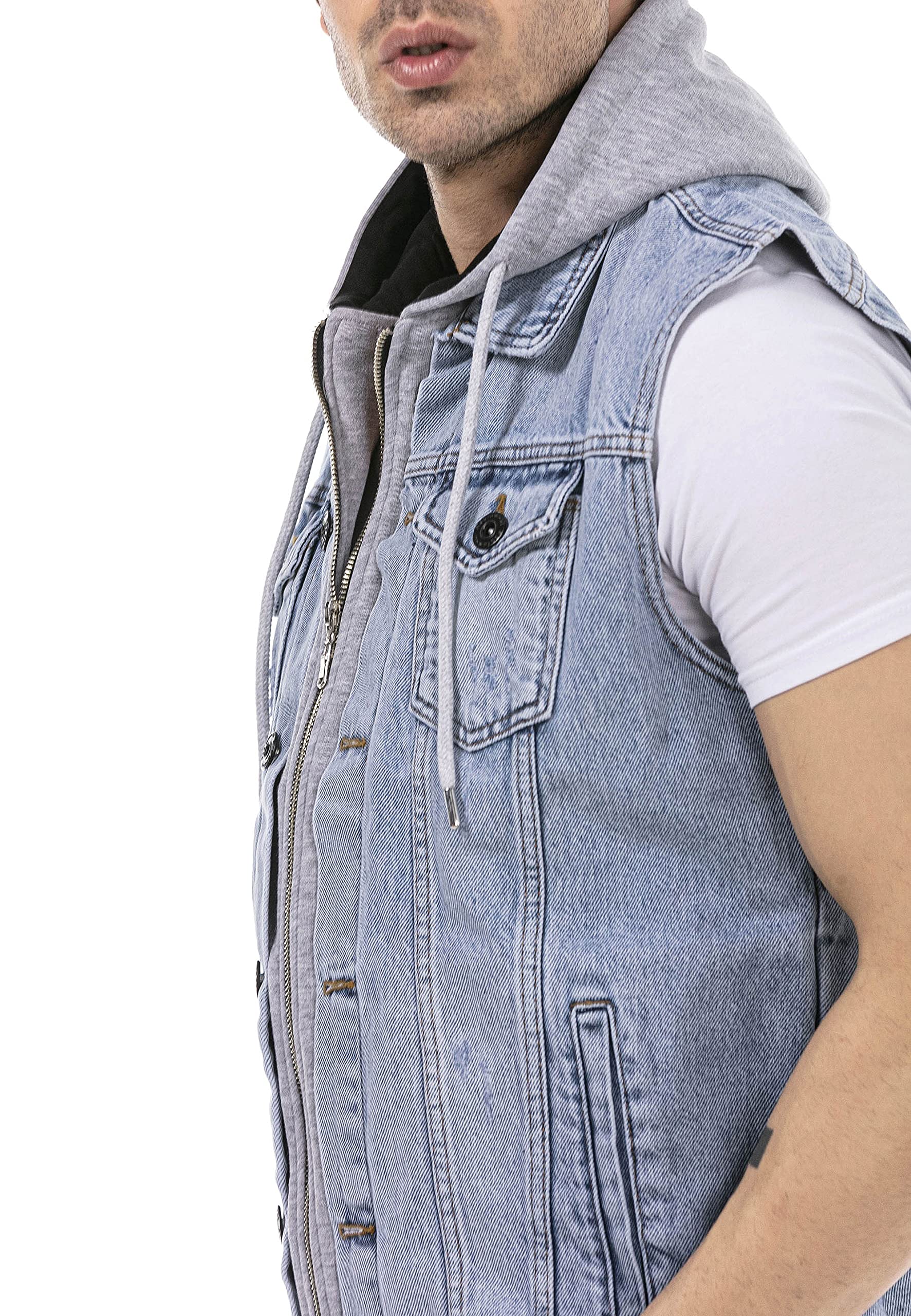 redbridge-cardigans-jeans-weste-herren-hellblau-kapuze image 2