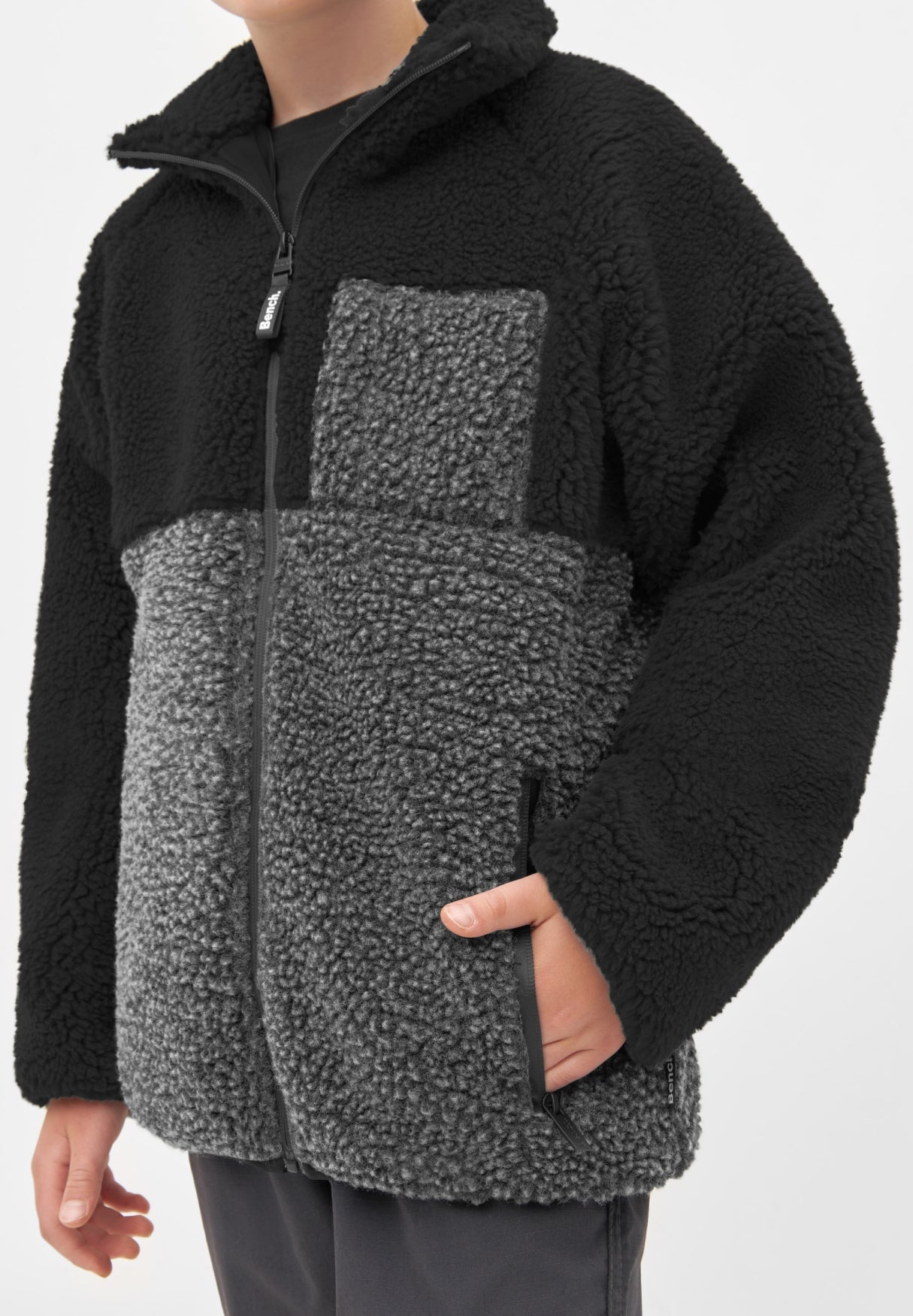 bench-pepito-b-sherpa-fleecejacke-jungen-schwarz-fleece image 4