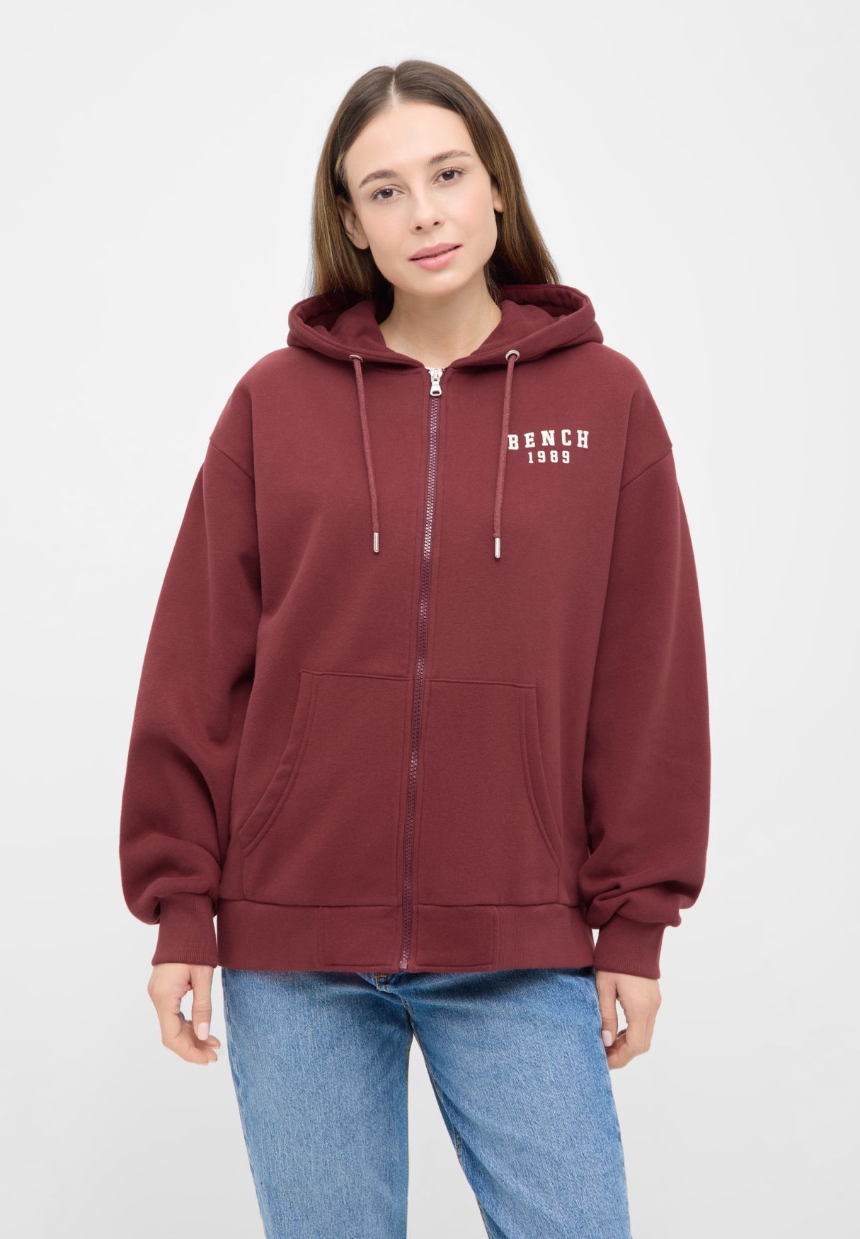 bench-alma-damen-sweatjacke-zip-hoodie-cordovan image 2