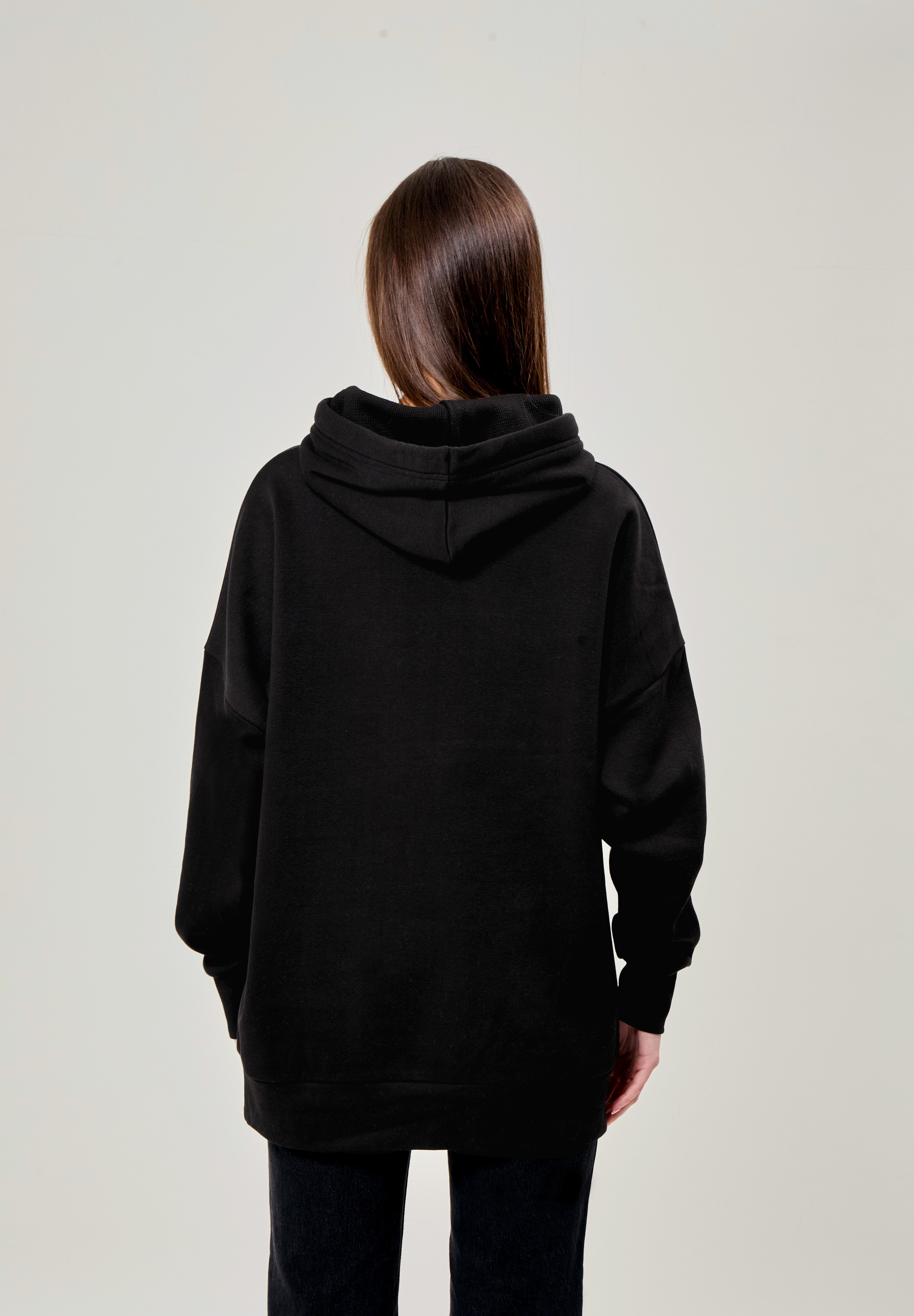 bench-dayla-hoodie-damen-schwarz-oversized-kapuzenpullover image 3