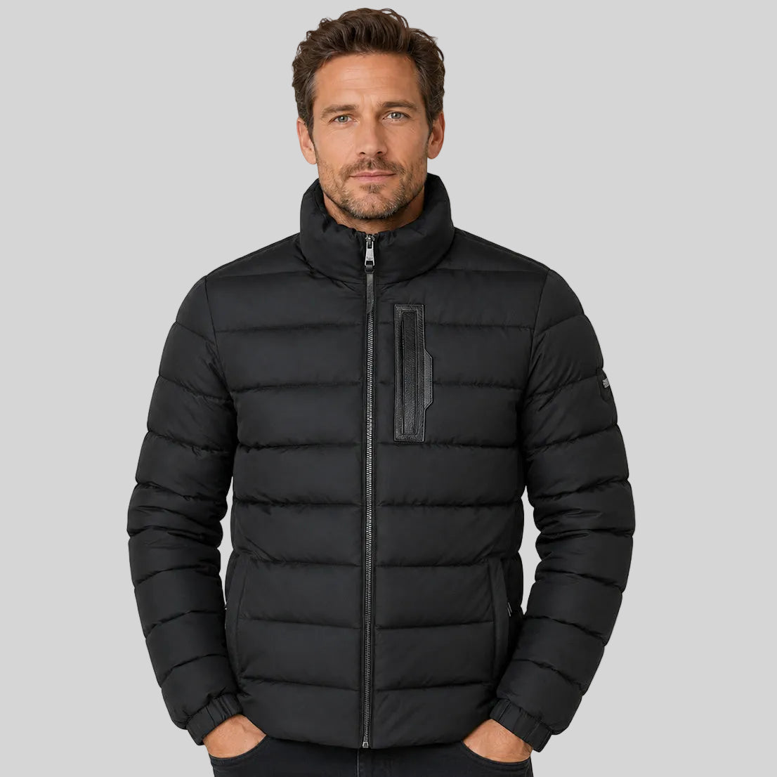 geographical-norway-boudric-steppjacke-herren-mit-stehkragen-leicht-marine-schwa image 7