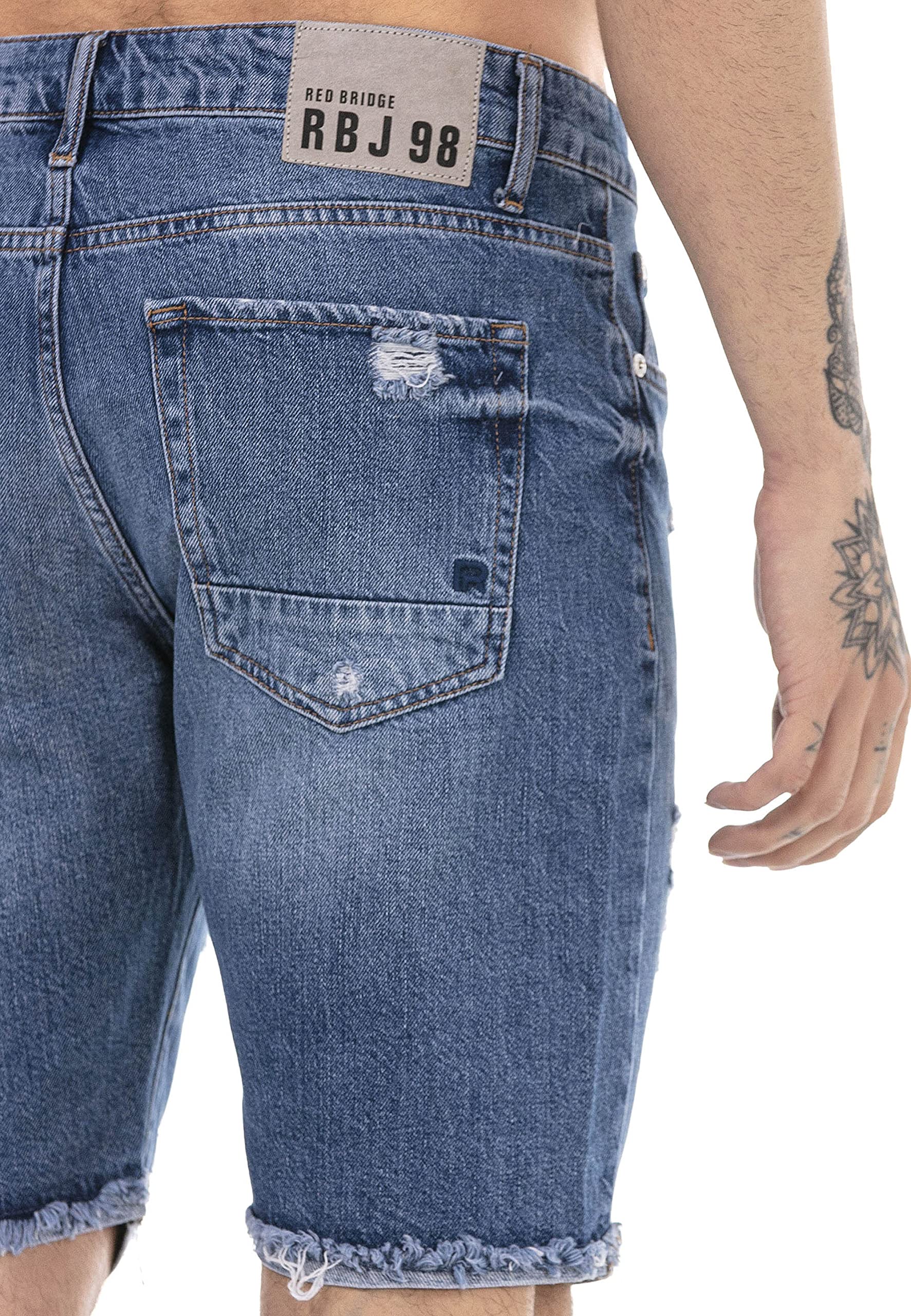 redbridge-shorts-jeans-shorts-denim-blau-baumwolle-destroyed image 5