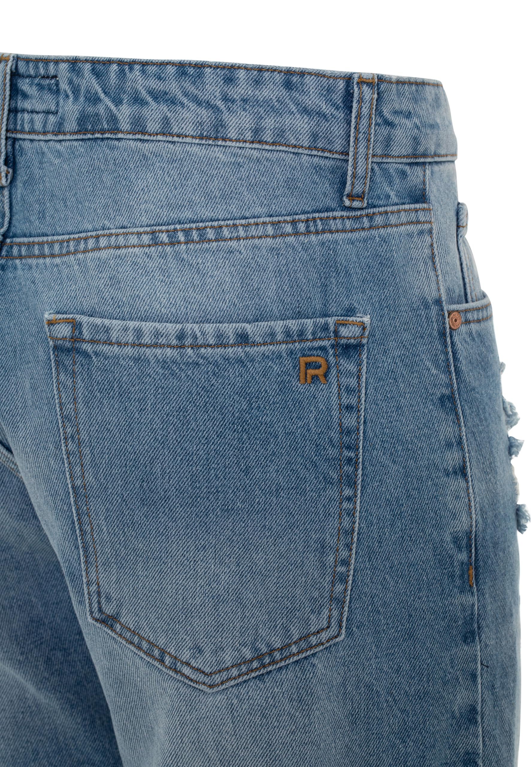 redbridge-premium-denim-shorts-jeans-herren-blau-distressed image 6