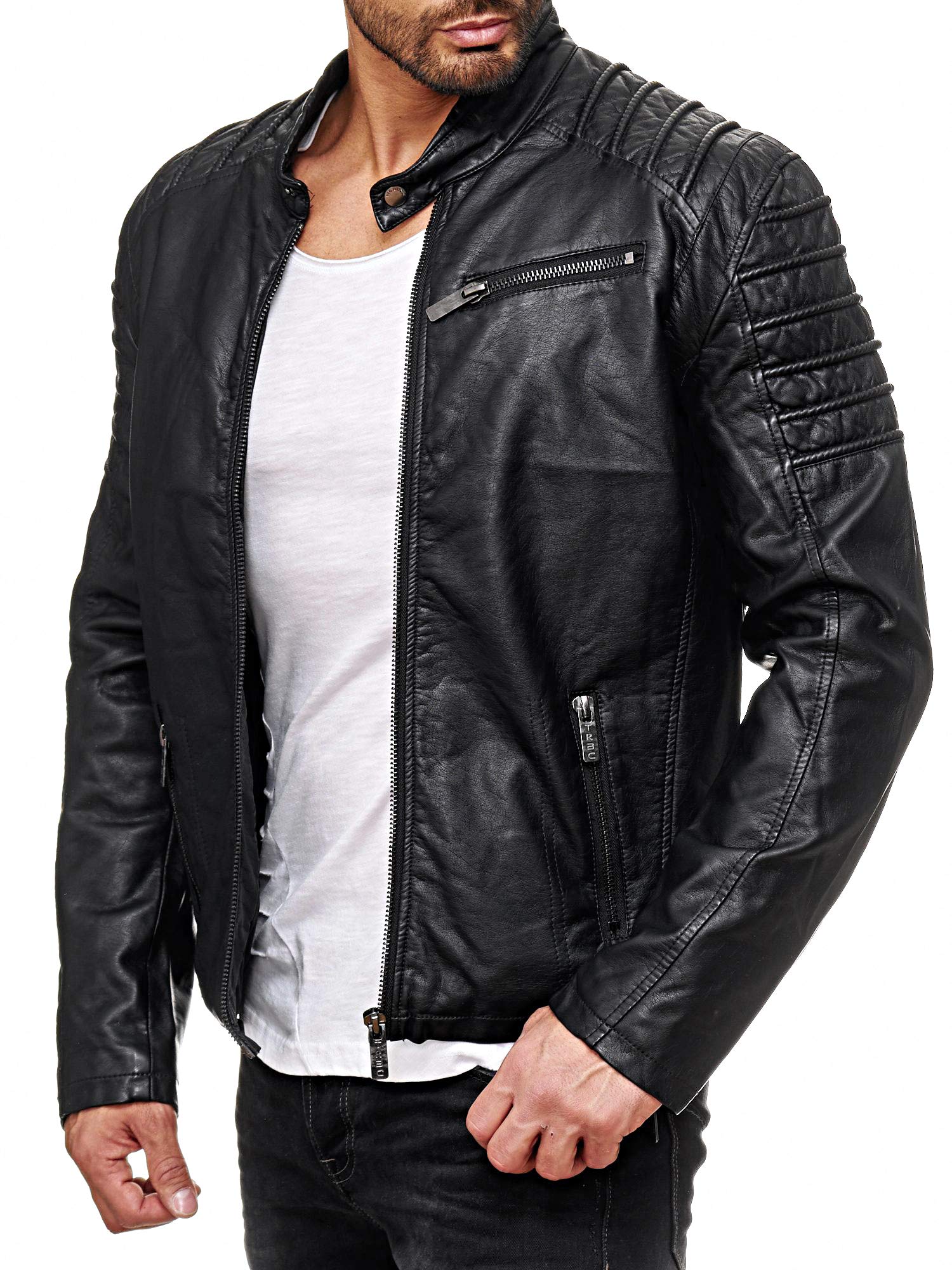 redbridge-m6056-biker-kunstlederjacke-herren-schwarz-mc-black image 1