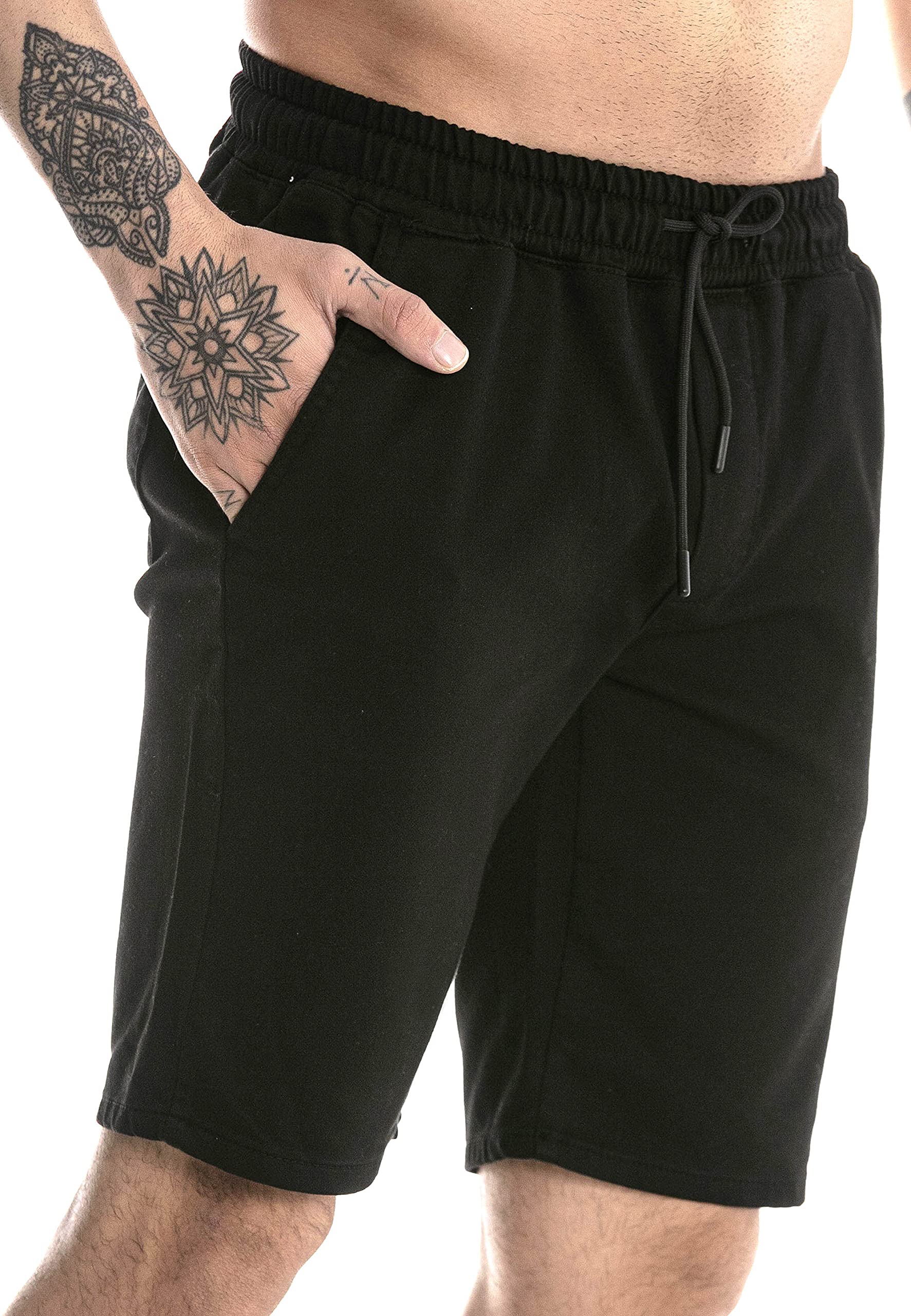 redbridge-shorts-herren-sweat-bermuda-kurze-hose-schwarz image 3
