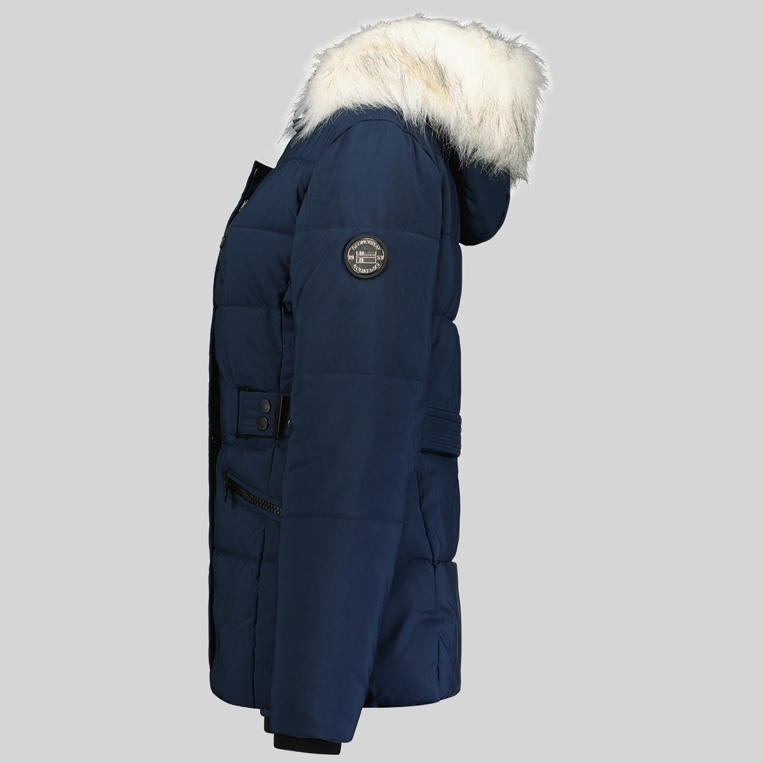 geographical-norway-chester-damen-winterparka-schwarz-lang-g-rtel image 3