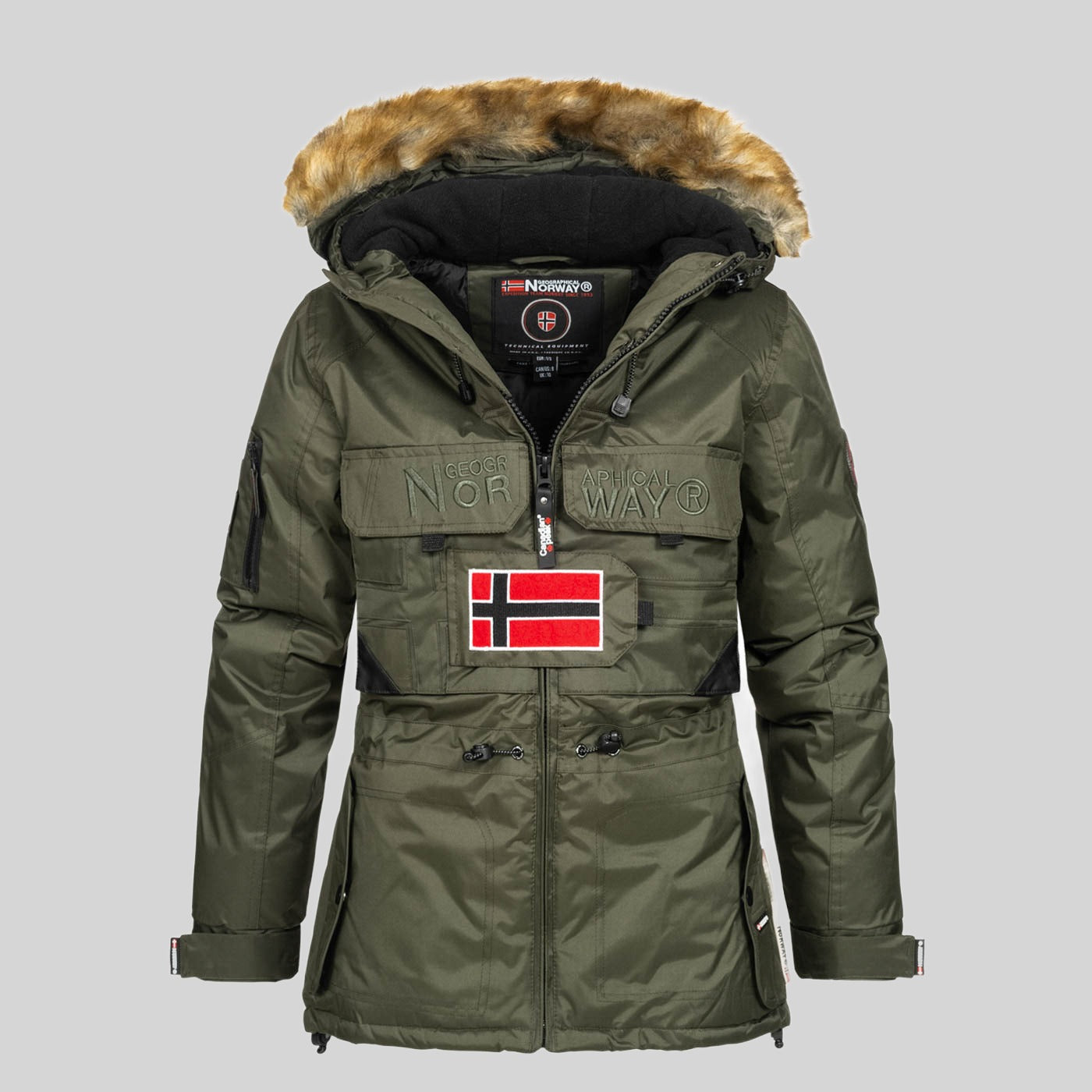 geographical-norway-bellaciao-parka-schwarz-winter-fellkapuze image 4