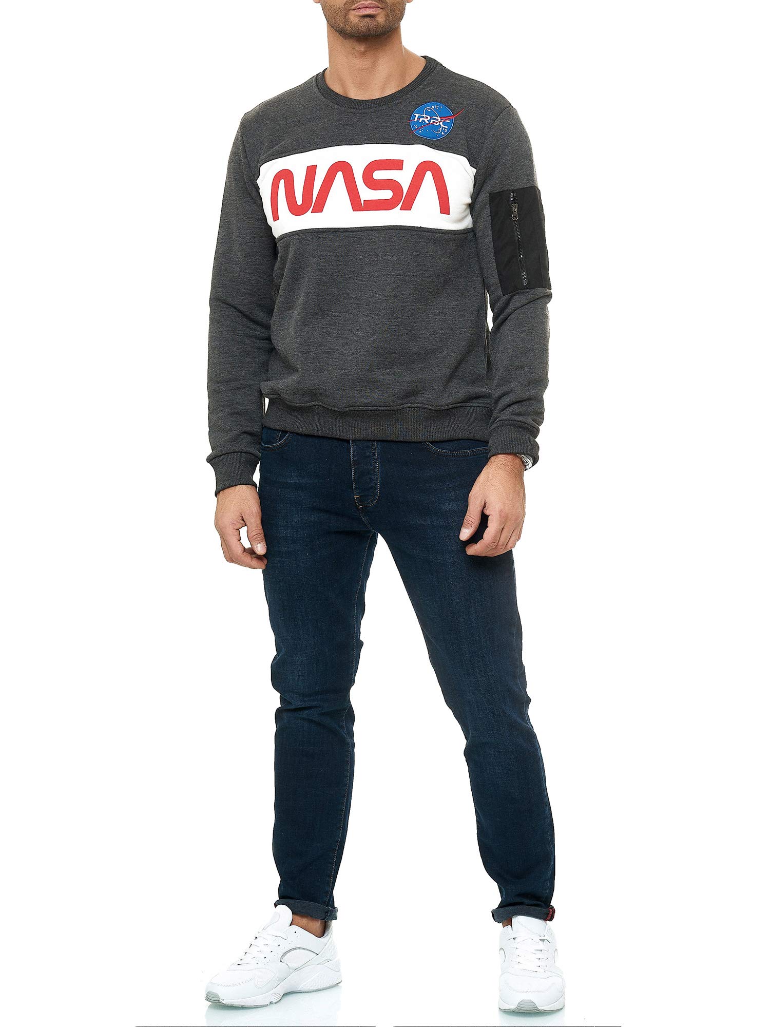 redbridge-nasa-sweatshirt-herren-schwarz-pullover-baumwolle-print image 4