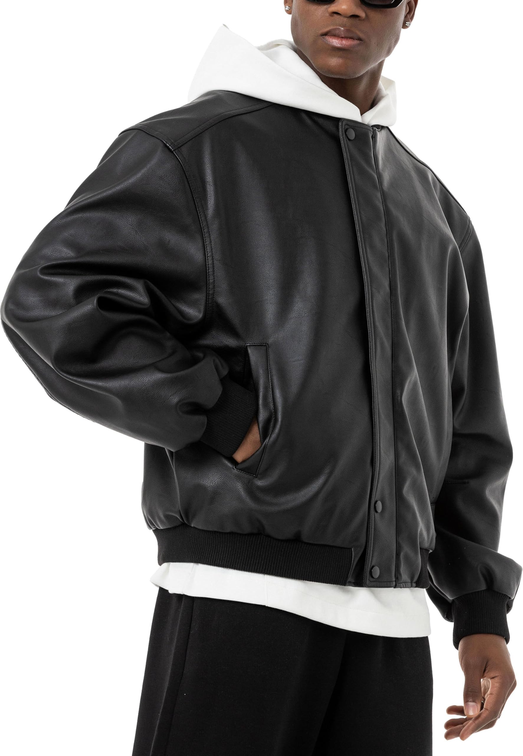 redbridge-bomberjacke-leder-oversize-xxl-schwarz-kunstleder image 6