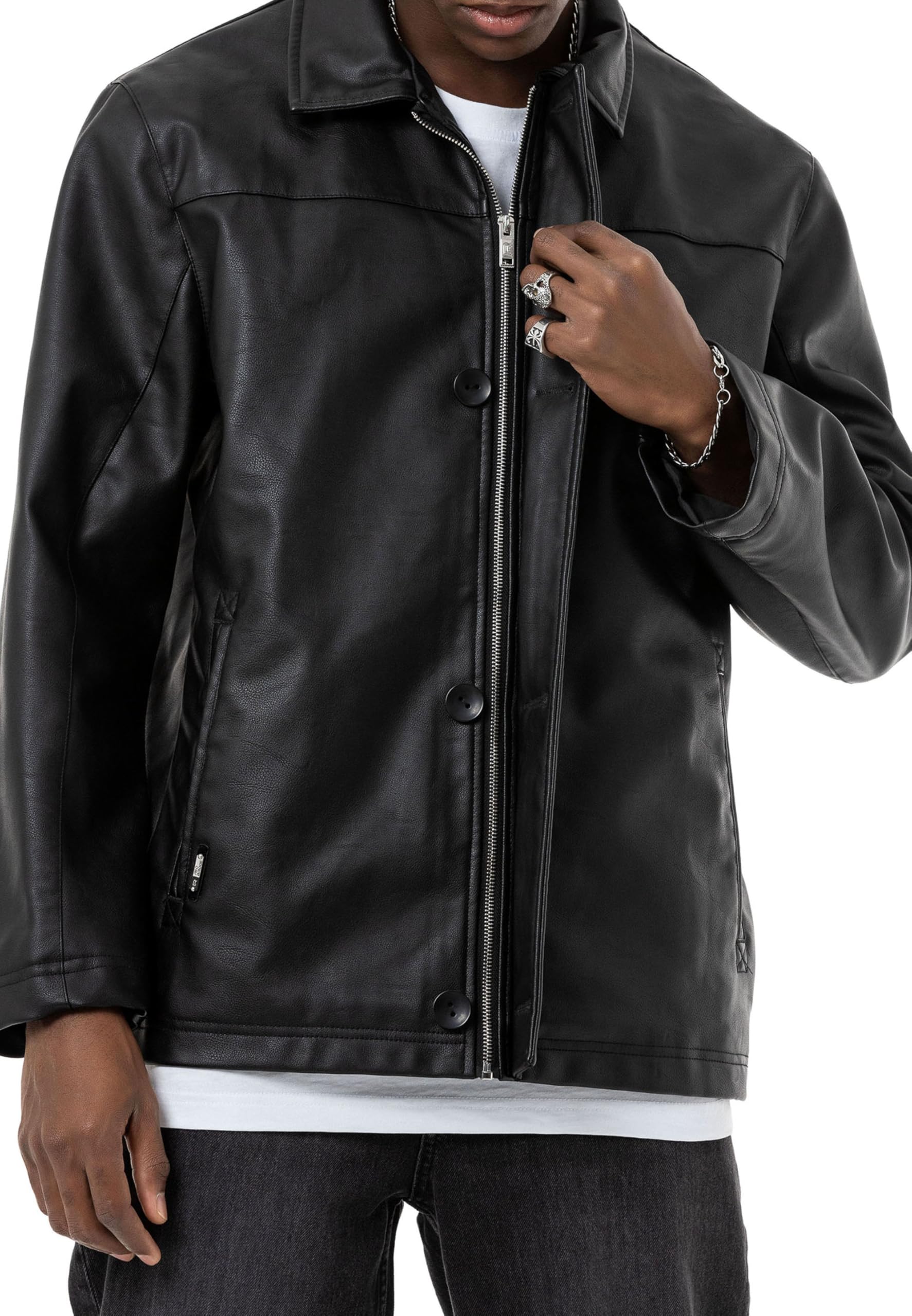 redbridge-jacke-m6135-biker-kunstleder-gr-e-l-schwarz image 4