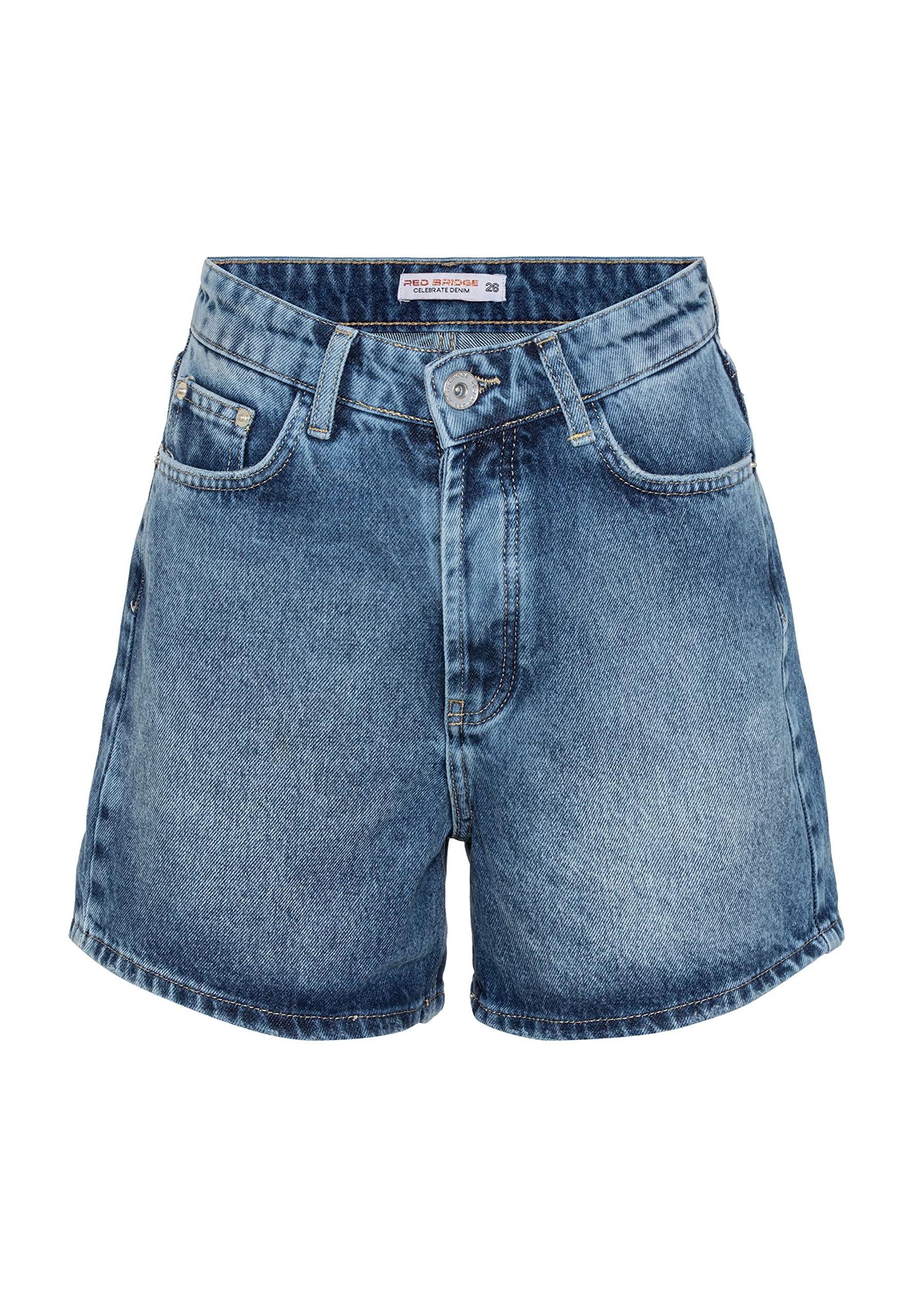 redbridge-shorts-damen-jeansshorts-high-waist-w28-blau image 5