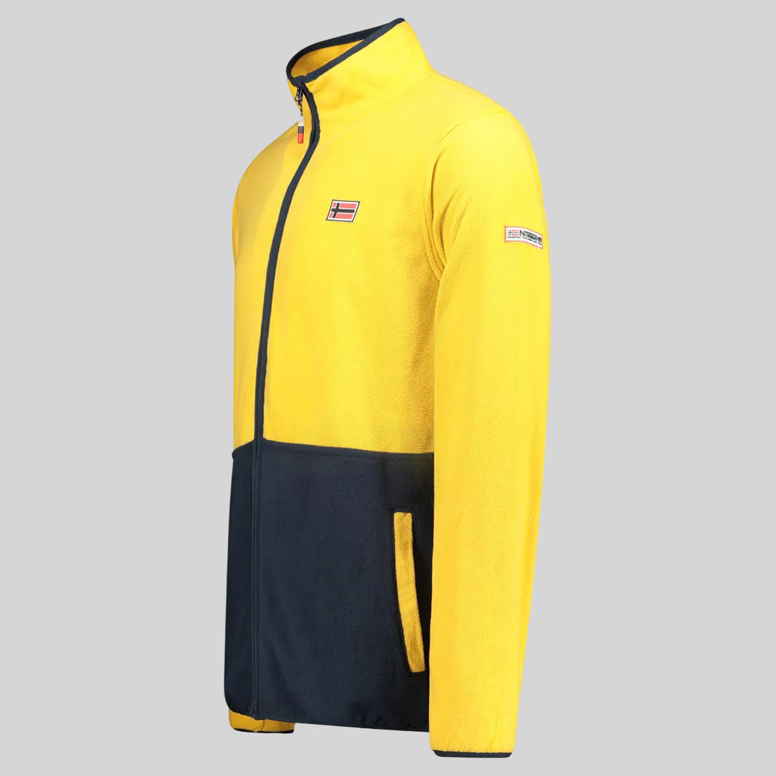 geographical-norway-touki-herren-fleecejacke-senf-rei-verschluss image 4