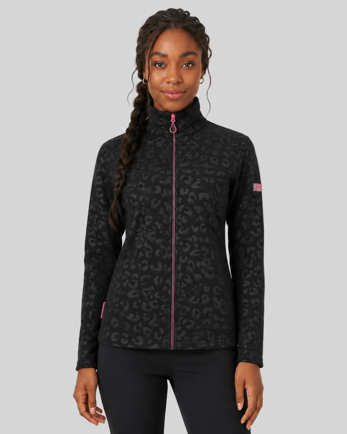 geographical-norway-uminie-fleecejacke-damen-marine-leopard-fleece image 5