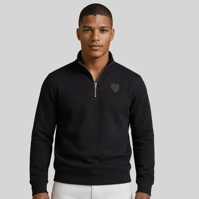 geographical-norway-gelmon-sweatshirt-herren-schwarz-stehkragen image 1